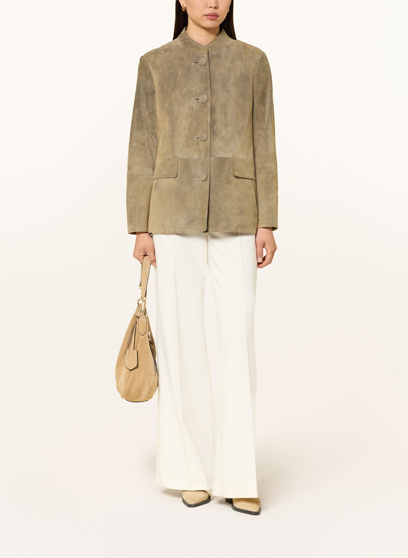 MEINDL Lederjacke LA PARISIENNE: HELLBRAUN