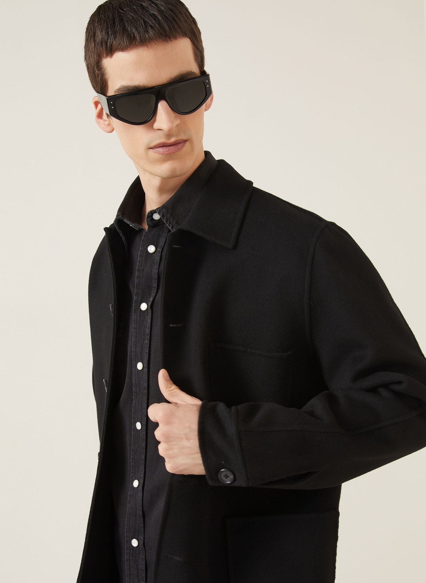 GIVENCHY Overjacket: SCHWARZ