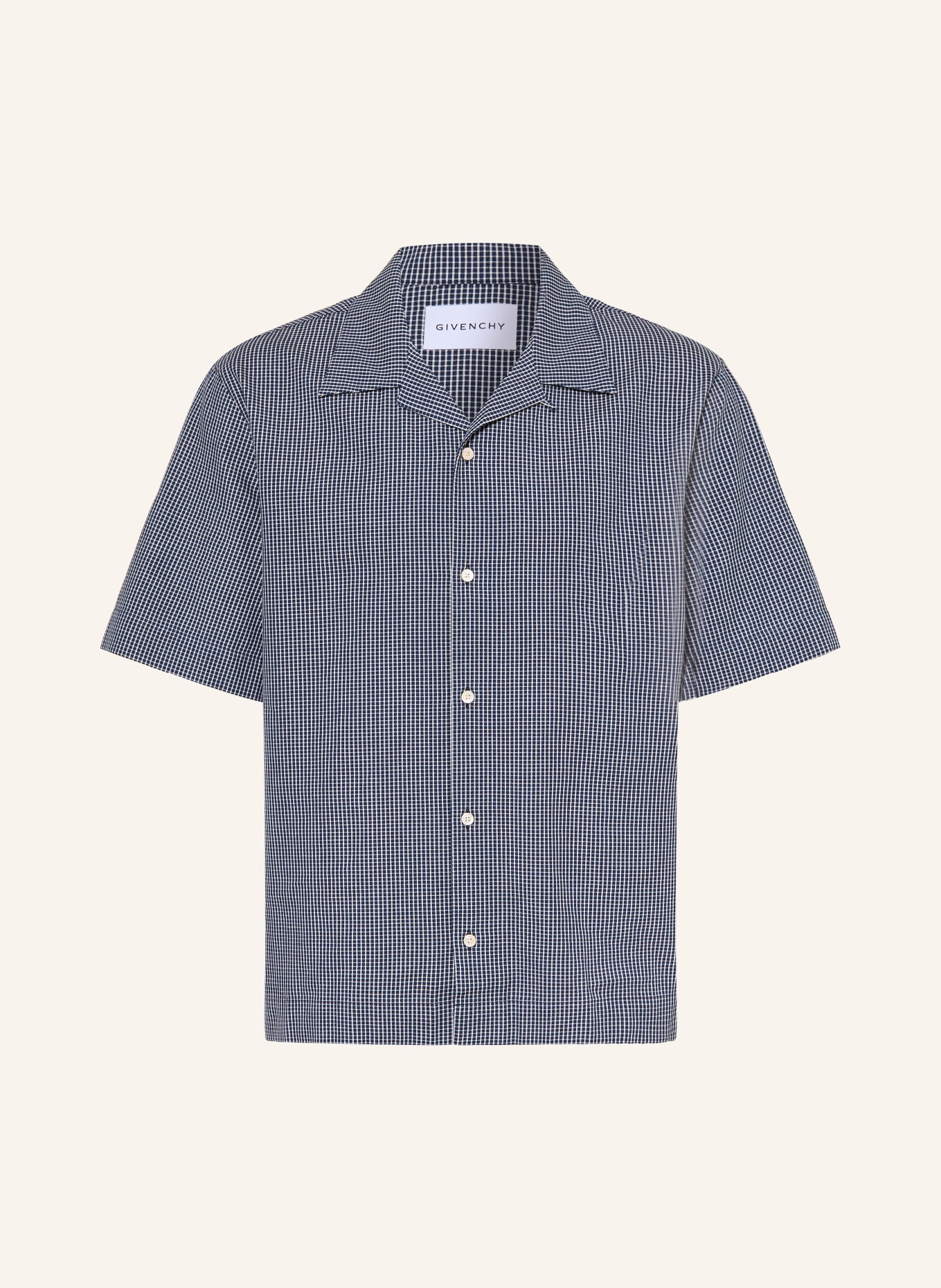 GIVENCHY Resorthemd Comfort Fit: WEISS / BLAU