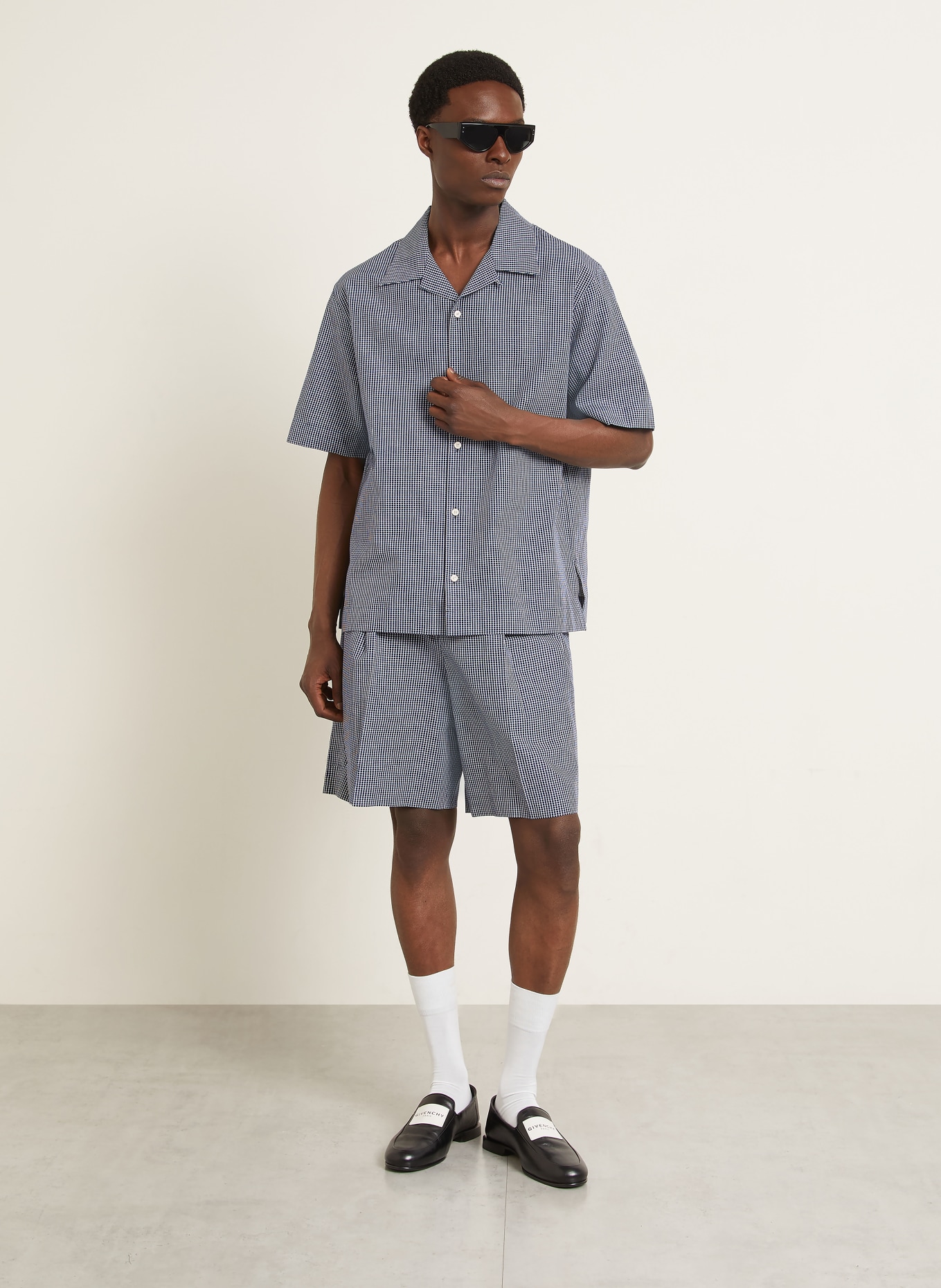 GIVENCHY Resorthemd Comfort Fit: WEISS / BLAU