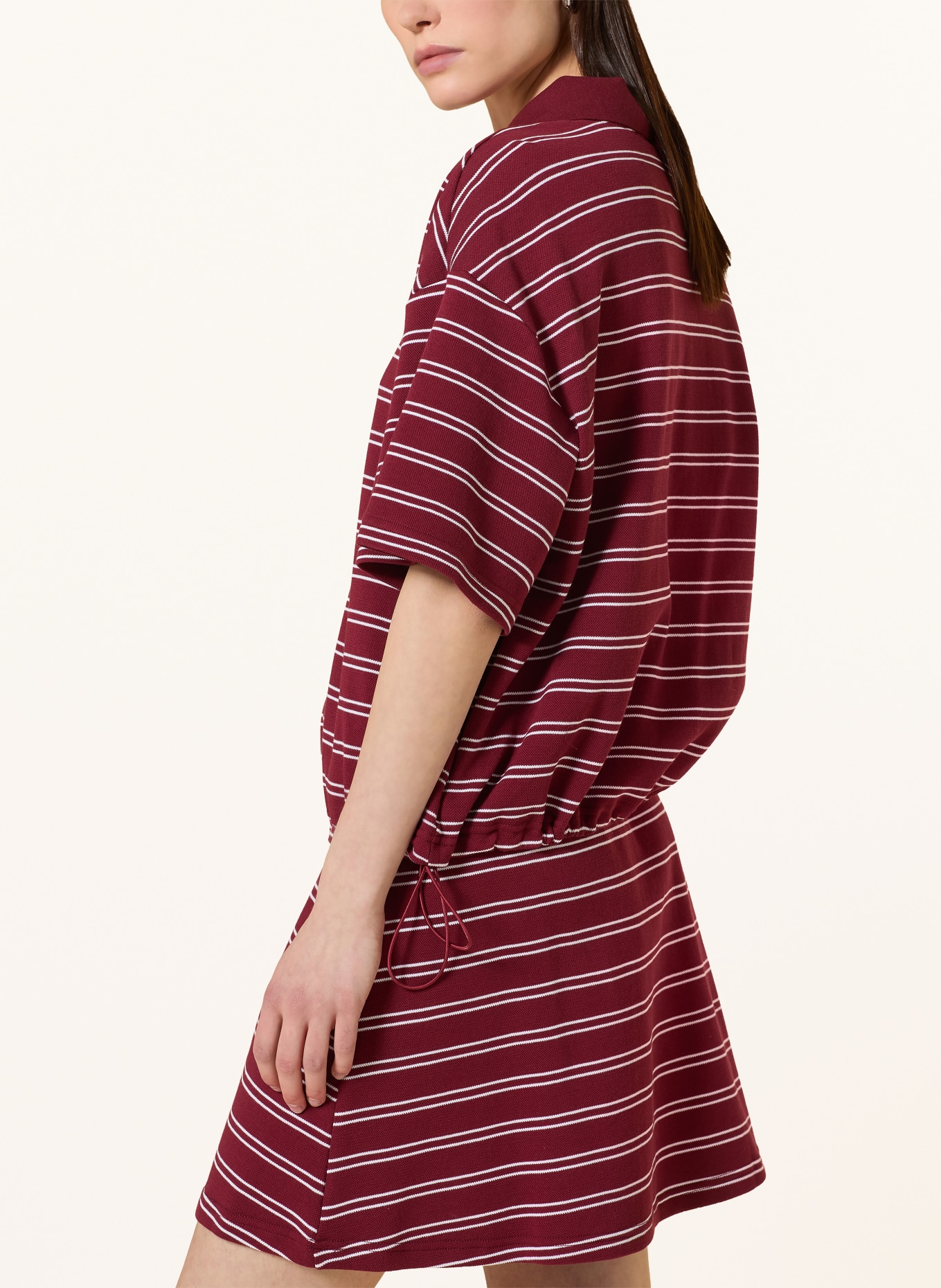 GESTUZ Polo en piqué GZPILOVA: ROUGE FONCÉ / BLANC