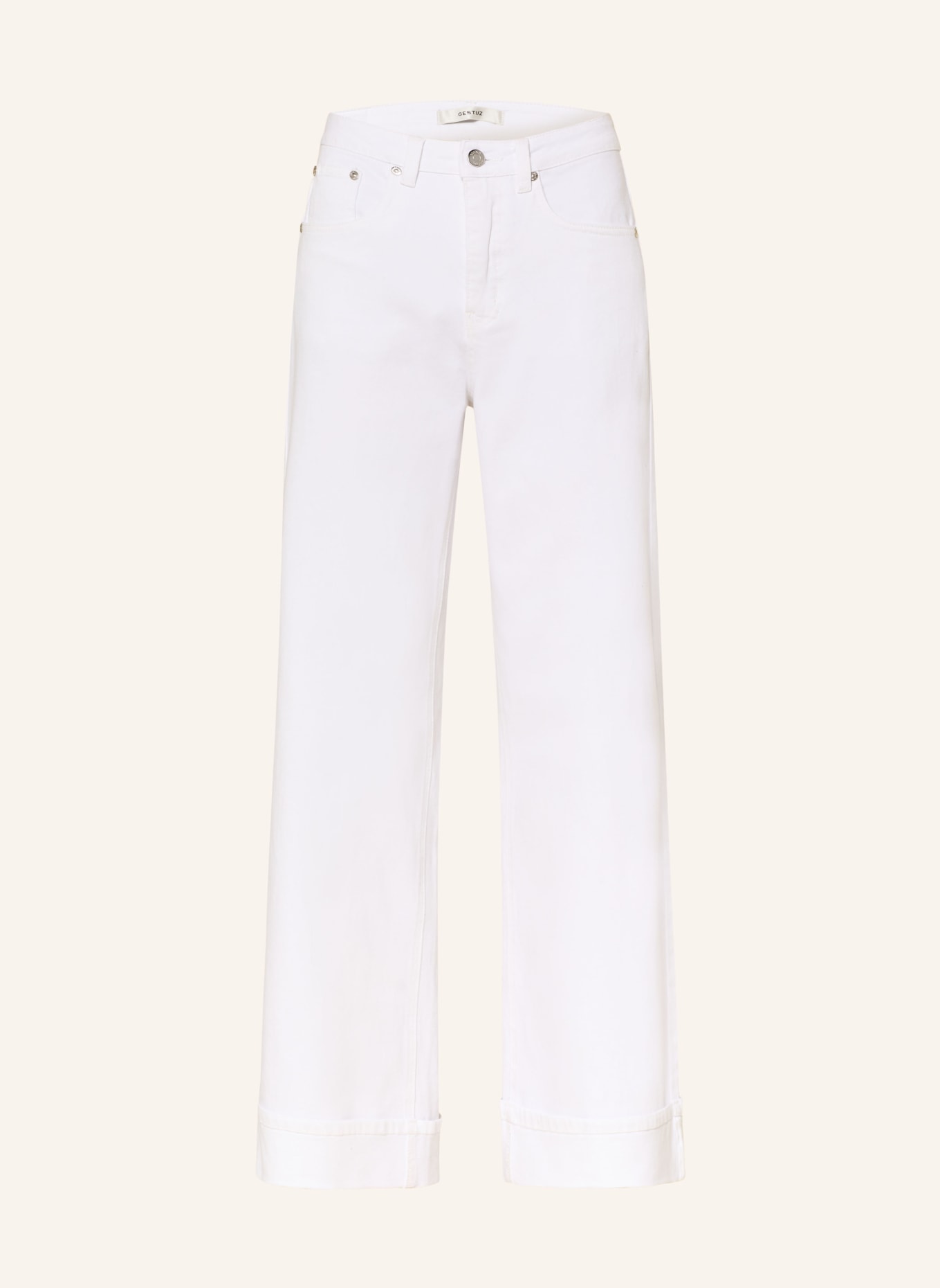 GESTUZ Wide Leg Jeans GZLIVIA: 105805 White wash