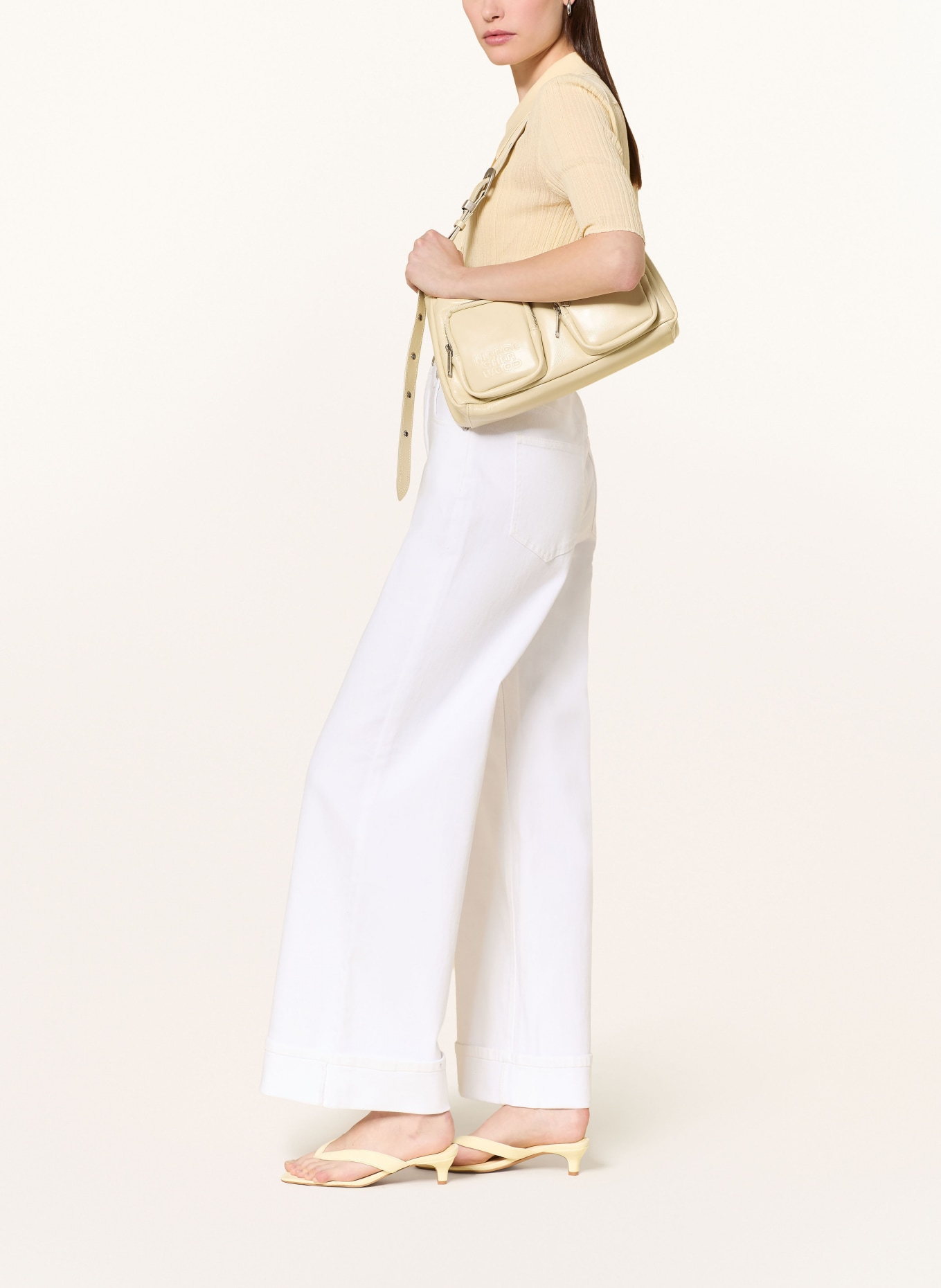 GESTUZ Wide Leg Jeans GZLIVIA: 105805 White wash