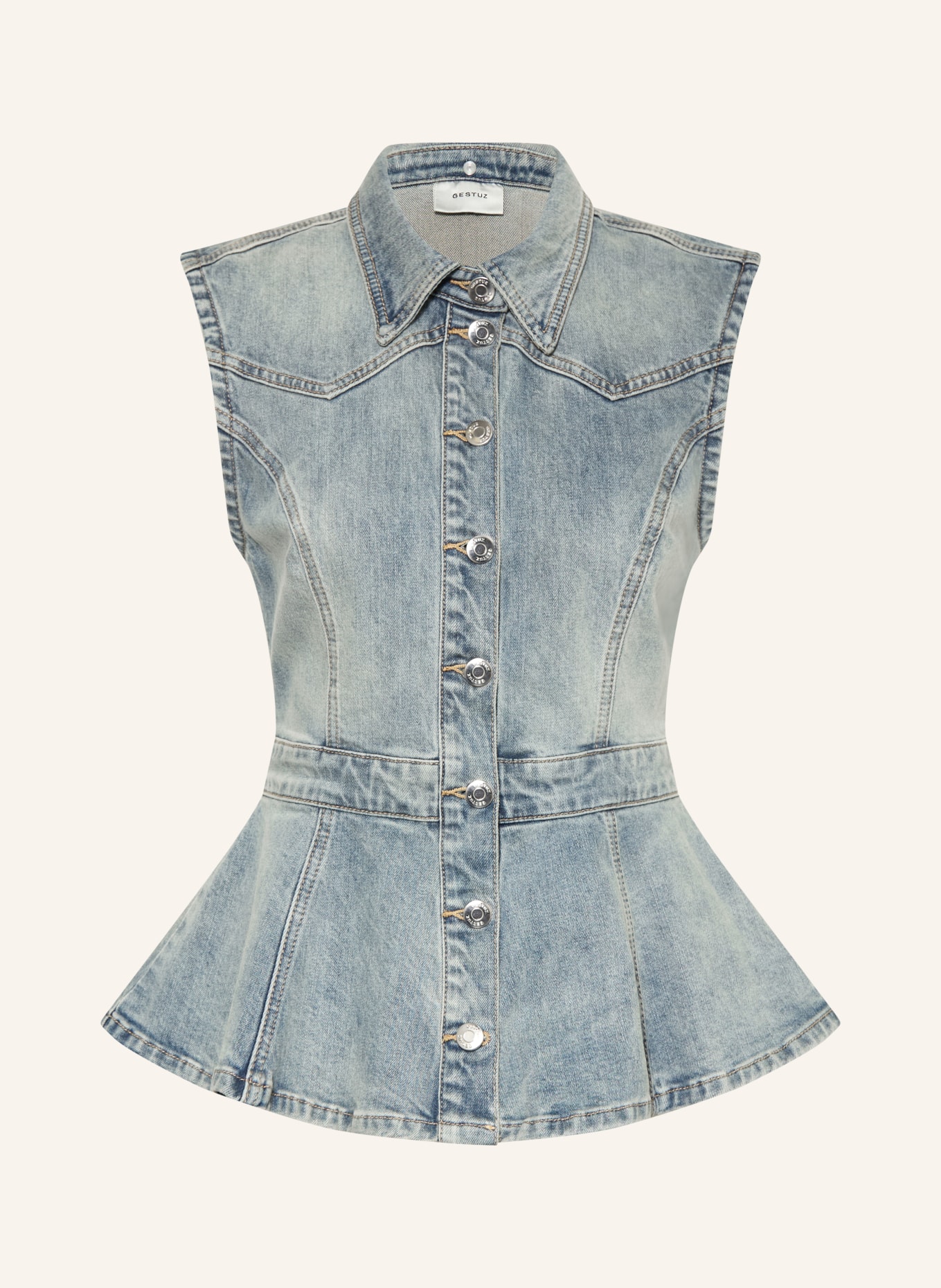 GESTUZ Džínová vesta GZNOMA: TMAVĚ MODRÁ