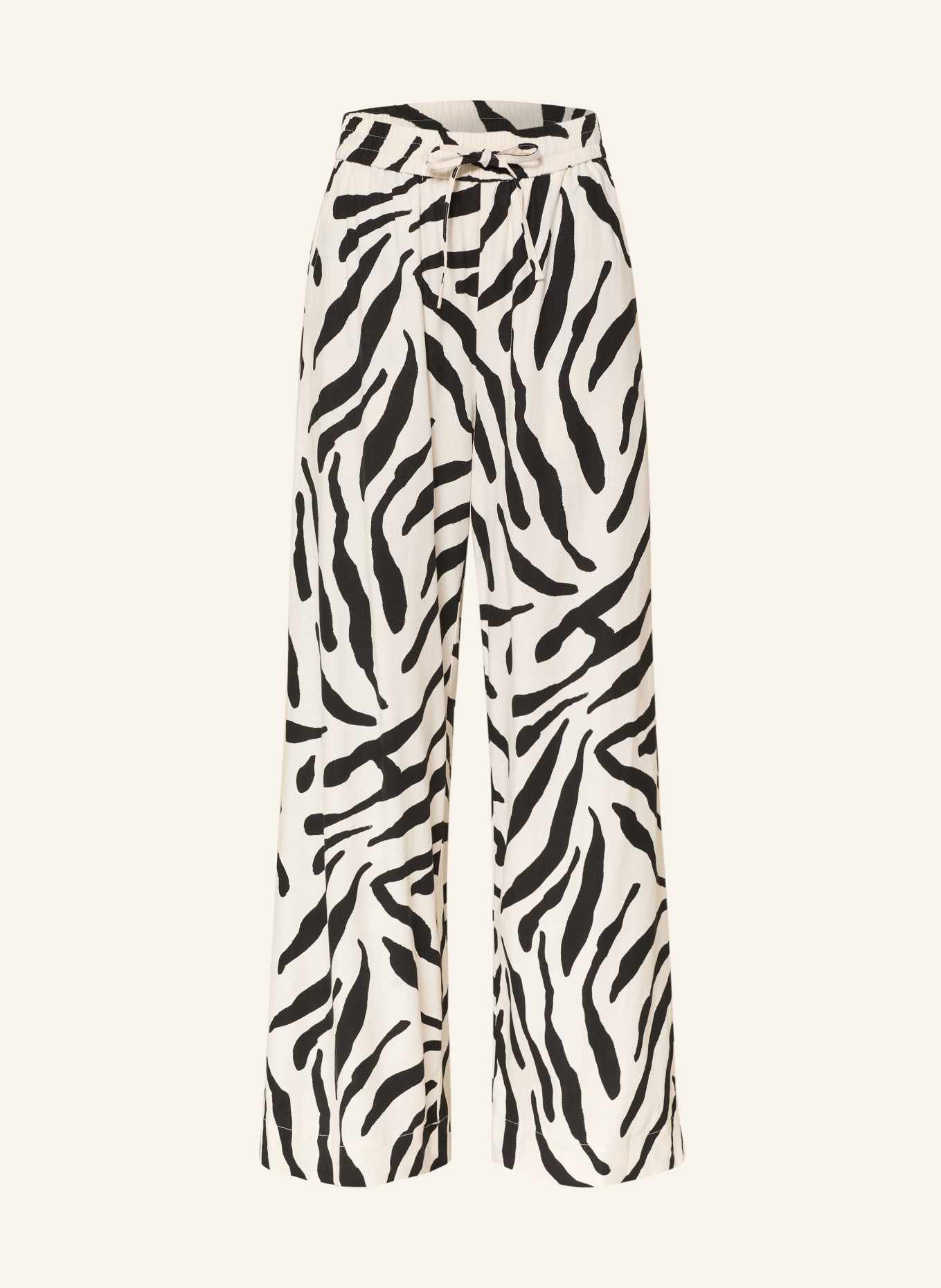 GESTUZ Marlene Pants GZZEONA: BLACK / WHITE
