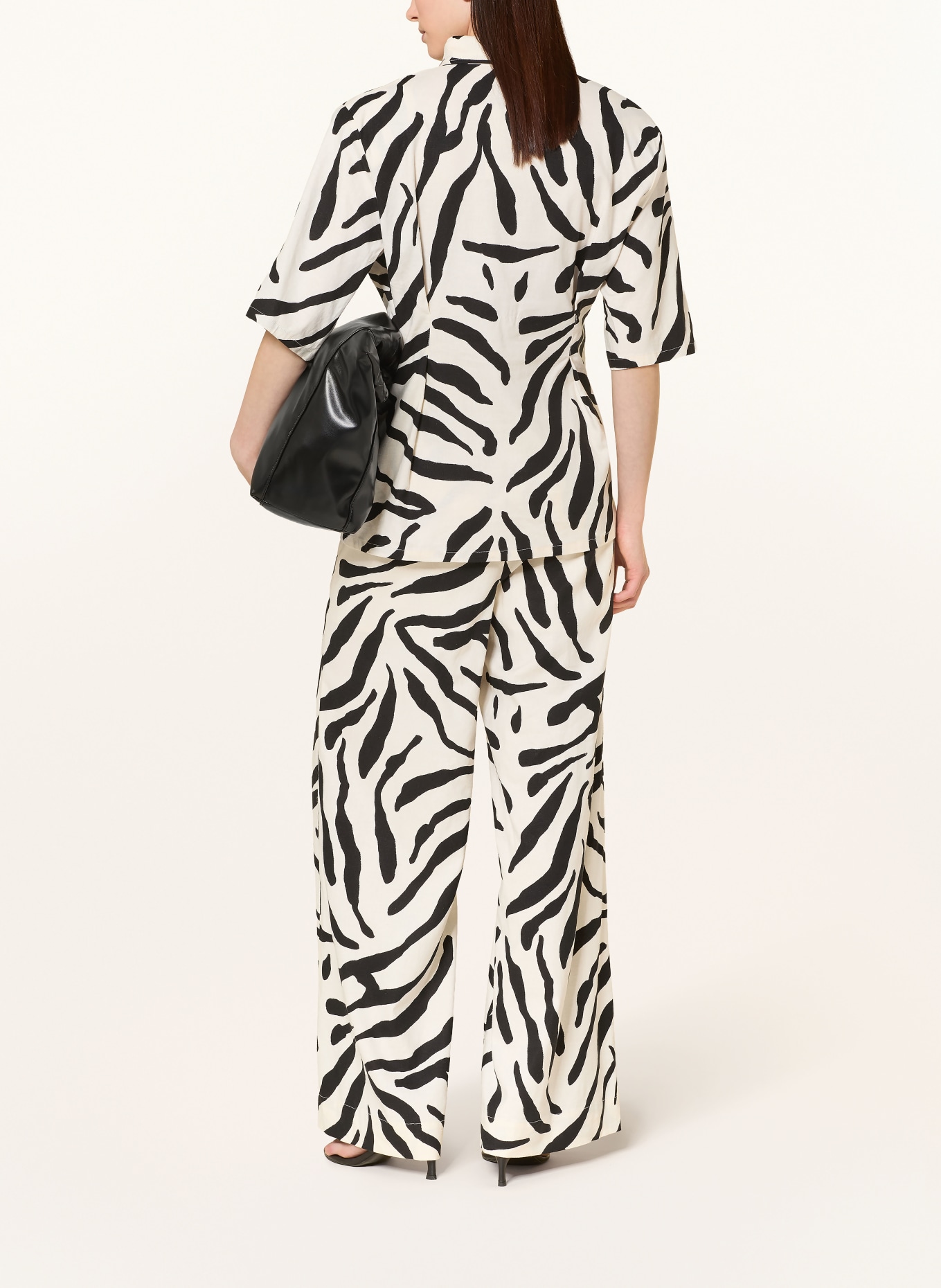 GESTUZ Marlene Pants GZZEONA: BLACK / WHITE