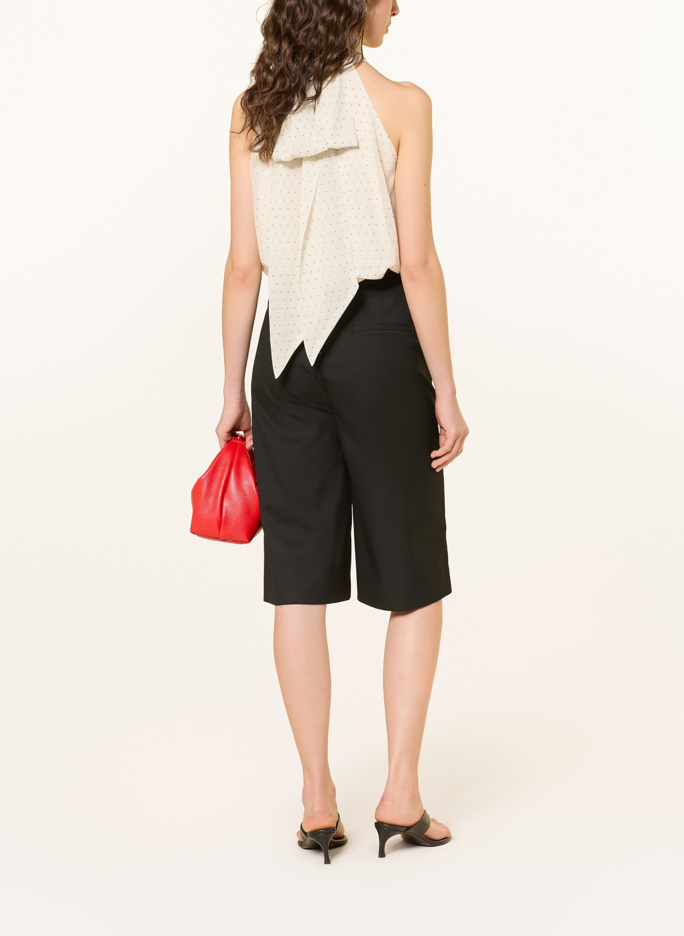 GESTUZ Blusetop GZDORAH: CRÈME / ZWART