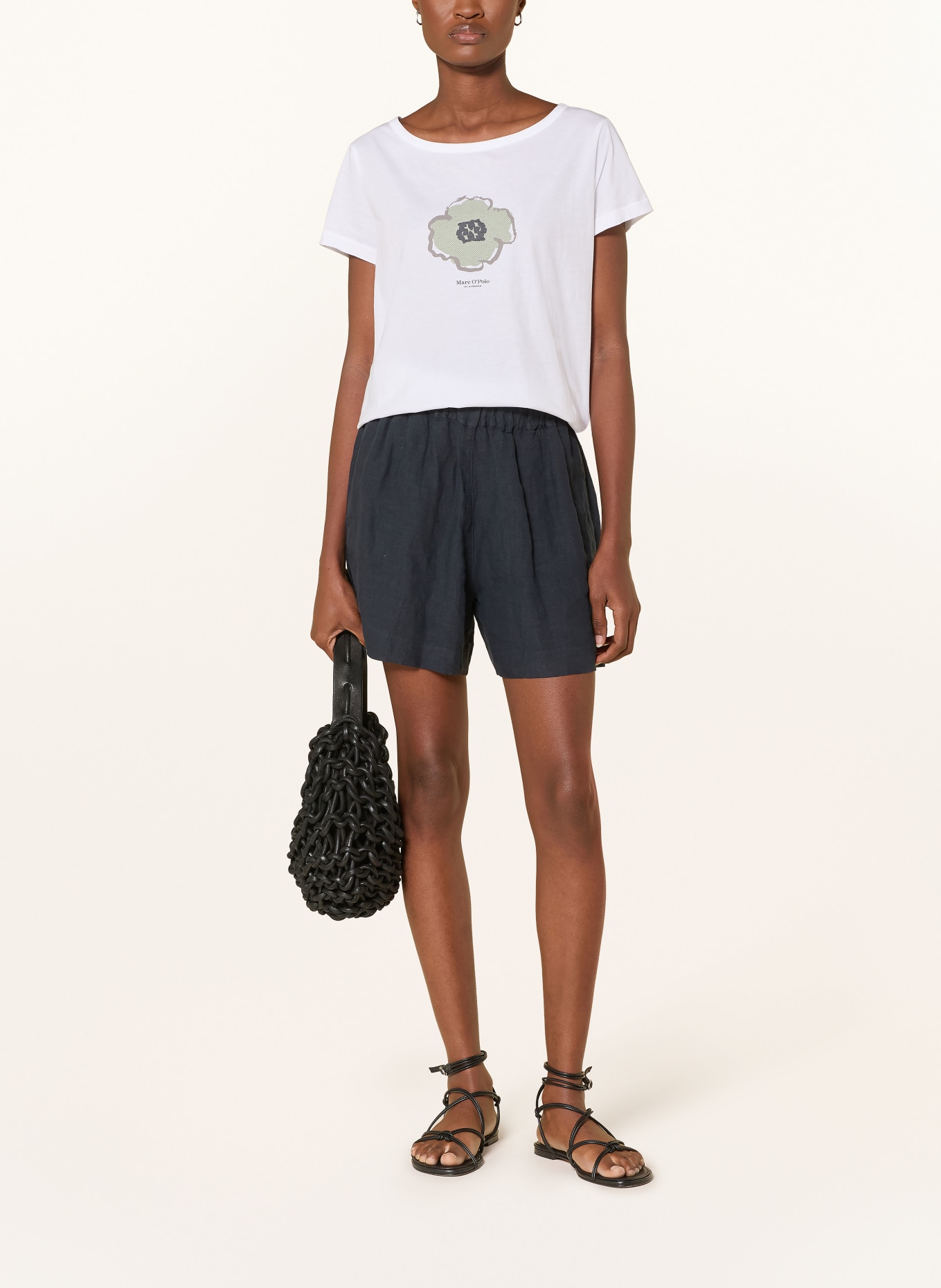 Marc O'Polo T-Shirt: WEISS / OLIV