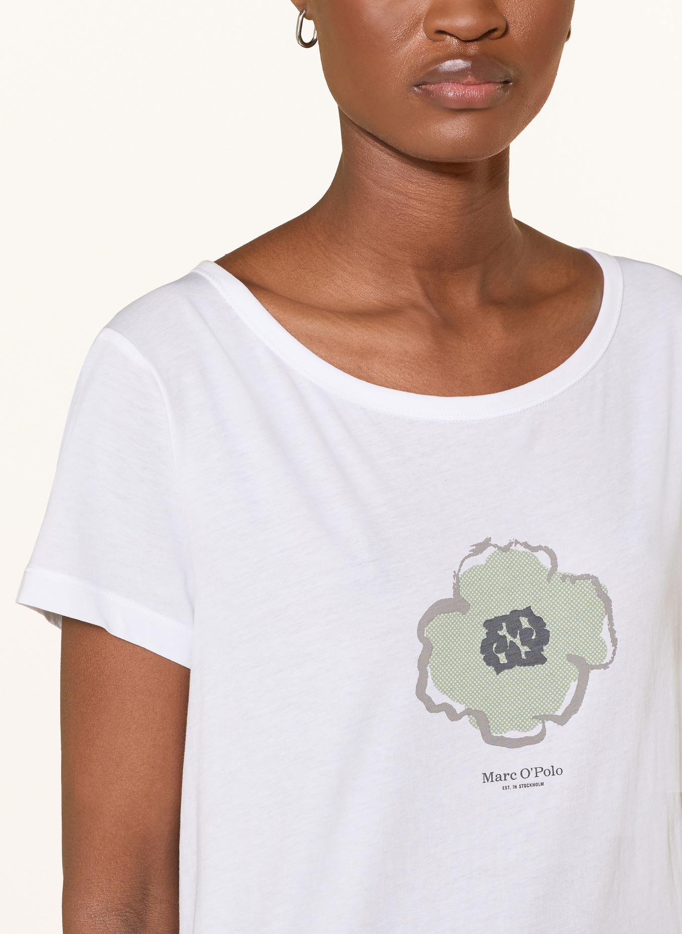 Marc O'Polo T-Shirt: WEISS / OLIV