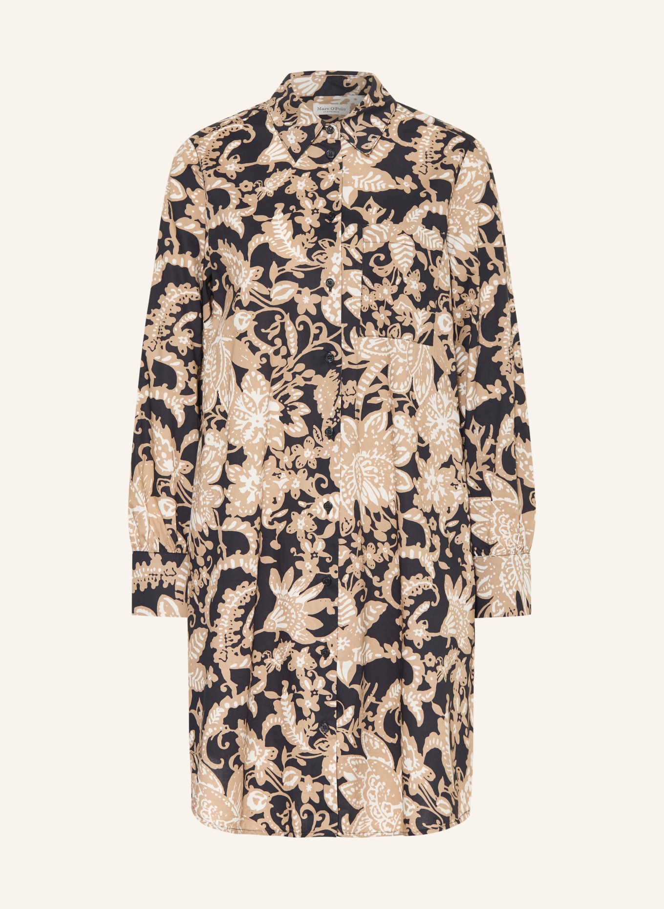 Marc O'Polo Sukienka koszulowa: BEŻOWY / KREMOWY / CZARNY