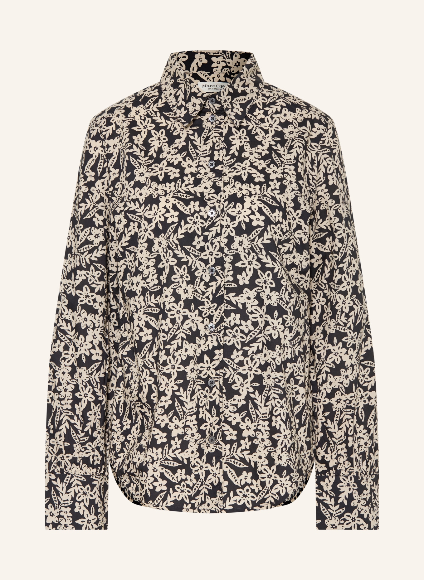 Marc O'Polo Skjortblus: KAMEL / SVART