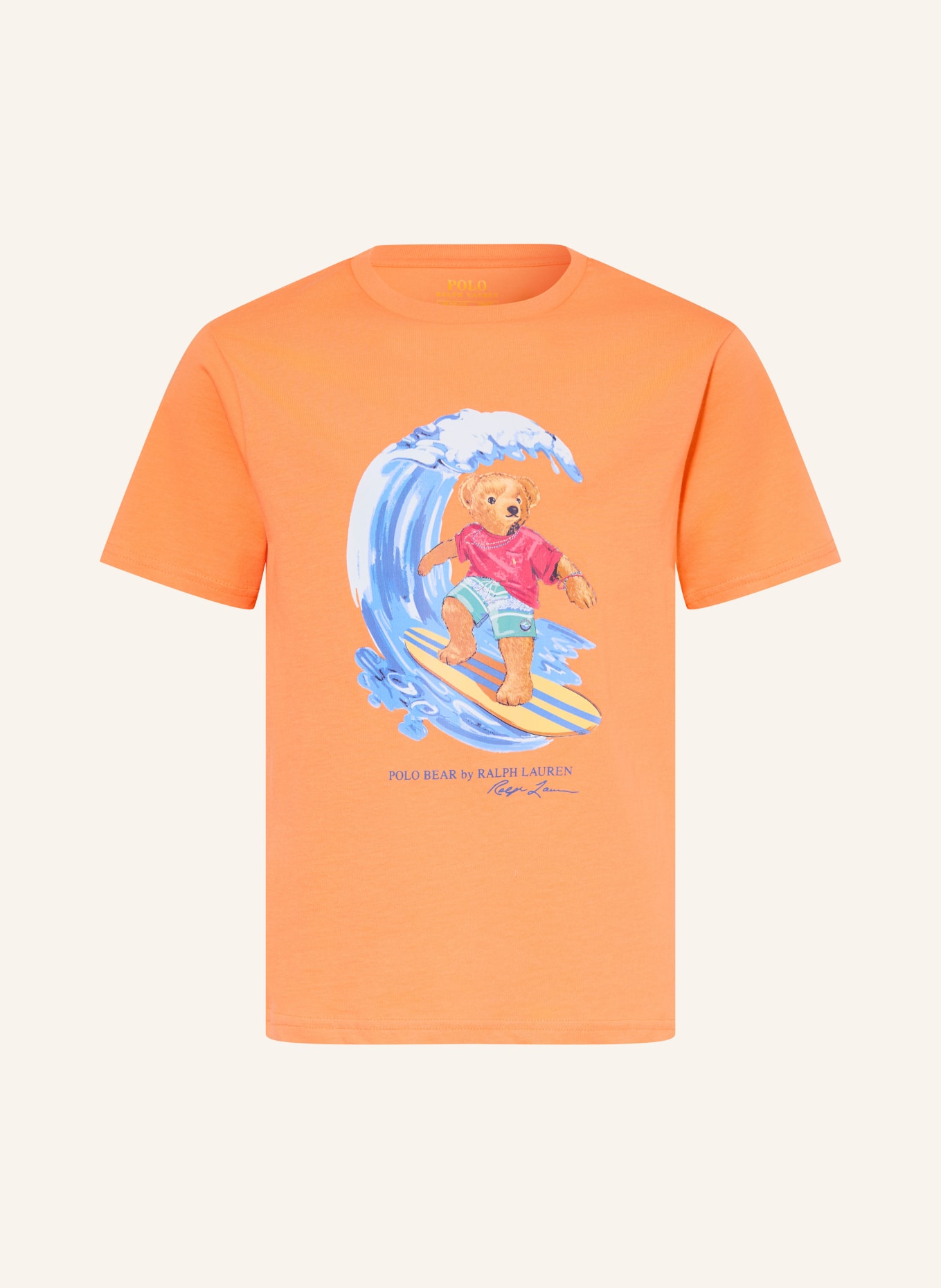 POLO RALPH LAUREN T-shirt: ORANGE CLAIR / BLEU