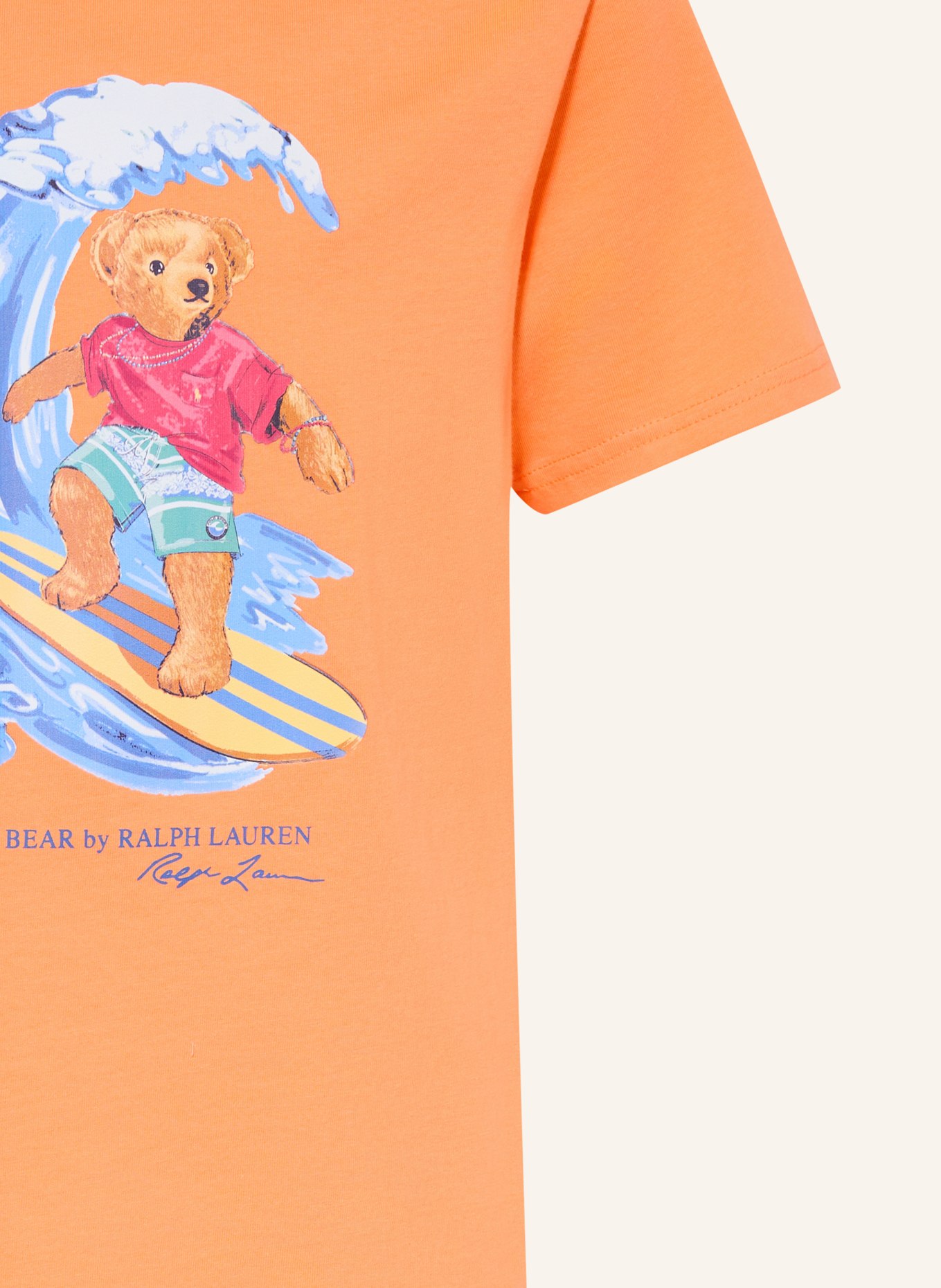 POLO RALPH LAUREN T-shirt: ORANGE CLAIR / BLEU
