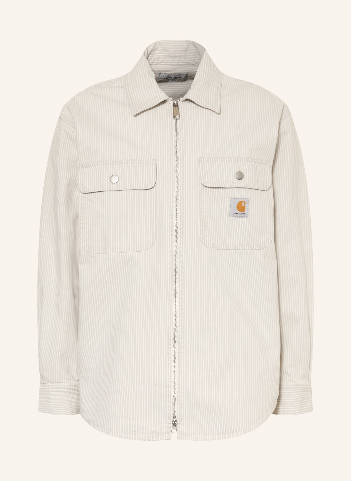 carhartt WIP Płaszcz MERCER: JASNOCZARY / BIAŁY