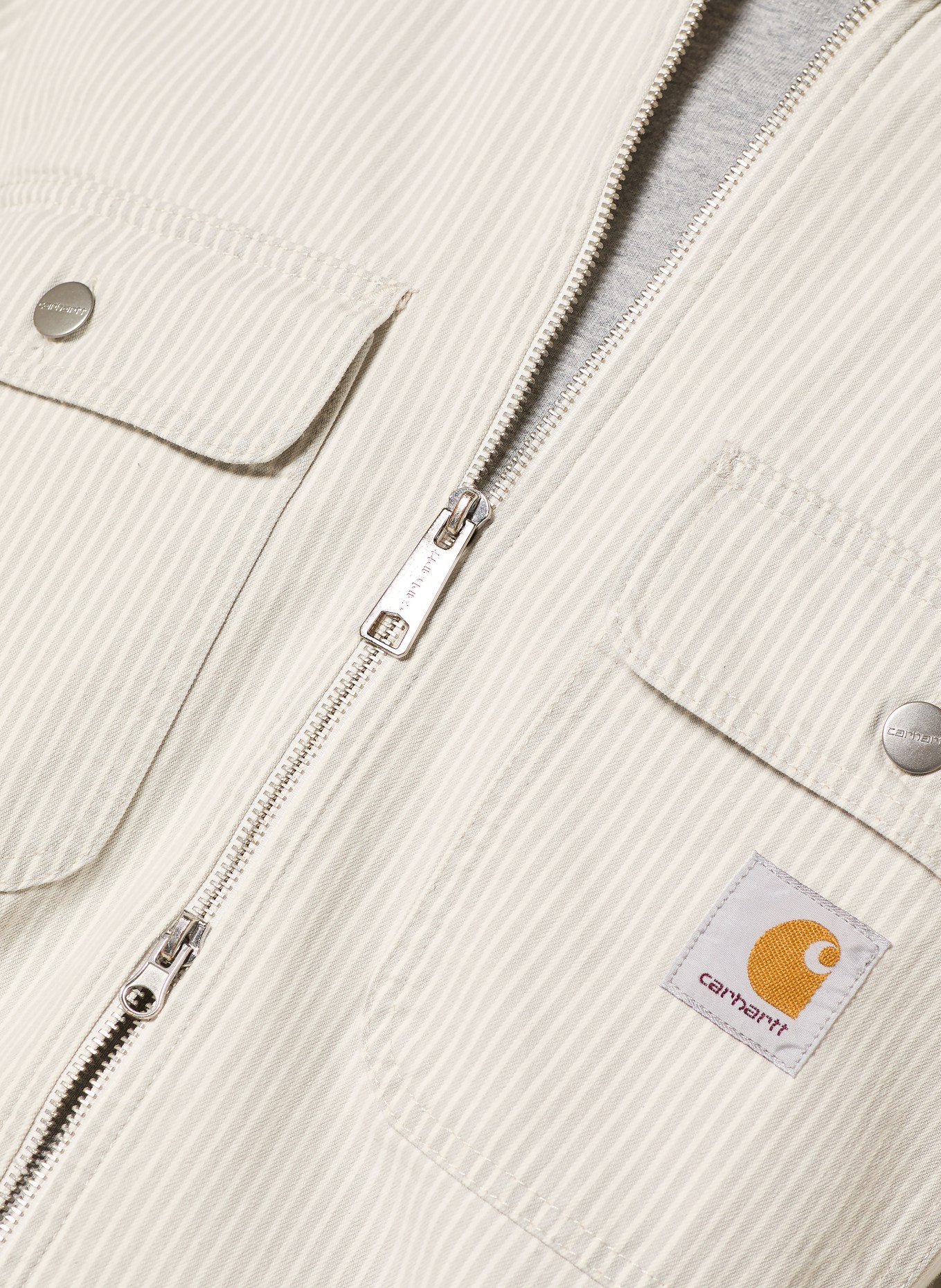 carhartt WIP Płaszcz MERCER: JASNOCZARY / BIAŁY