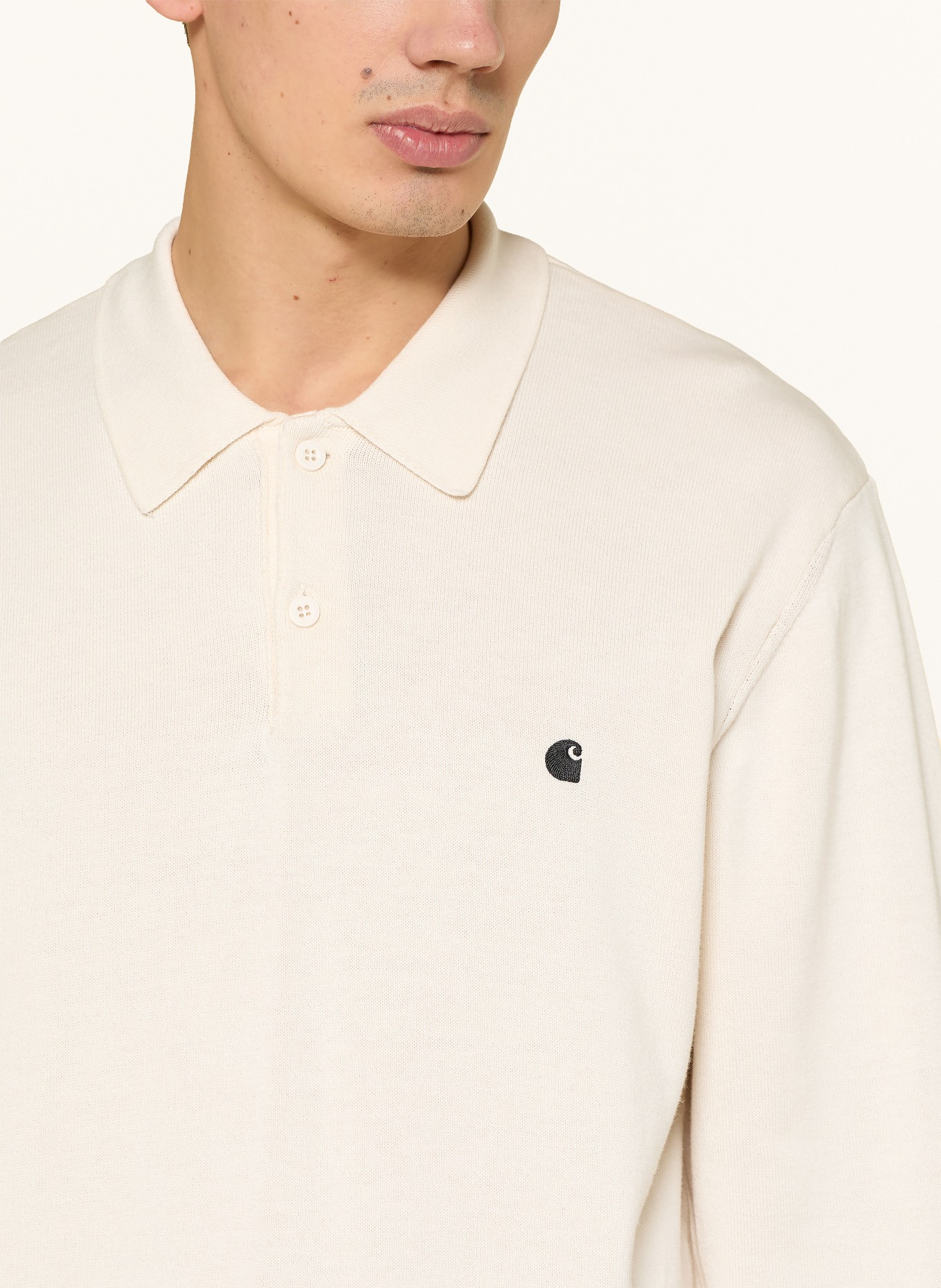 carhartt WIP Sweter polo MADISON: KREMOWY