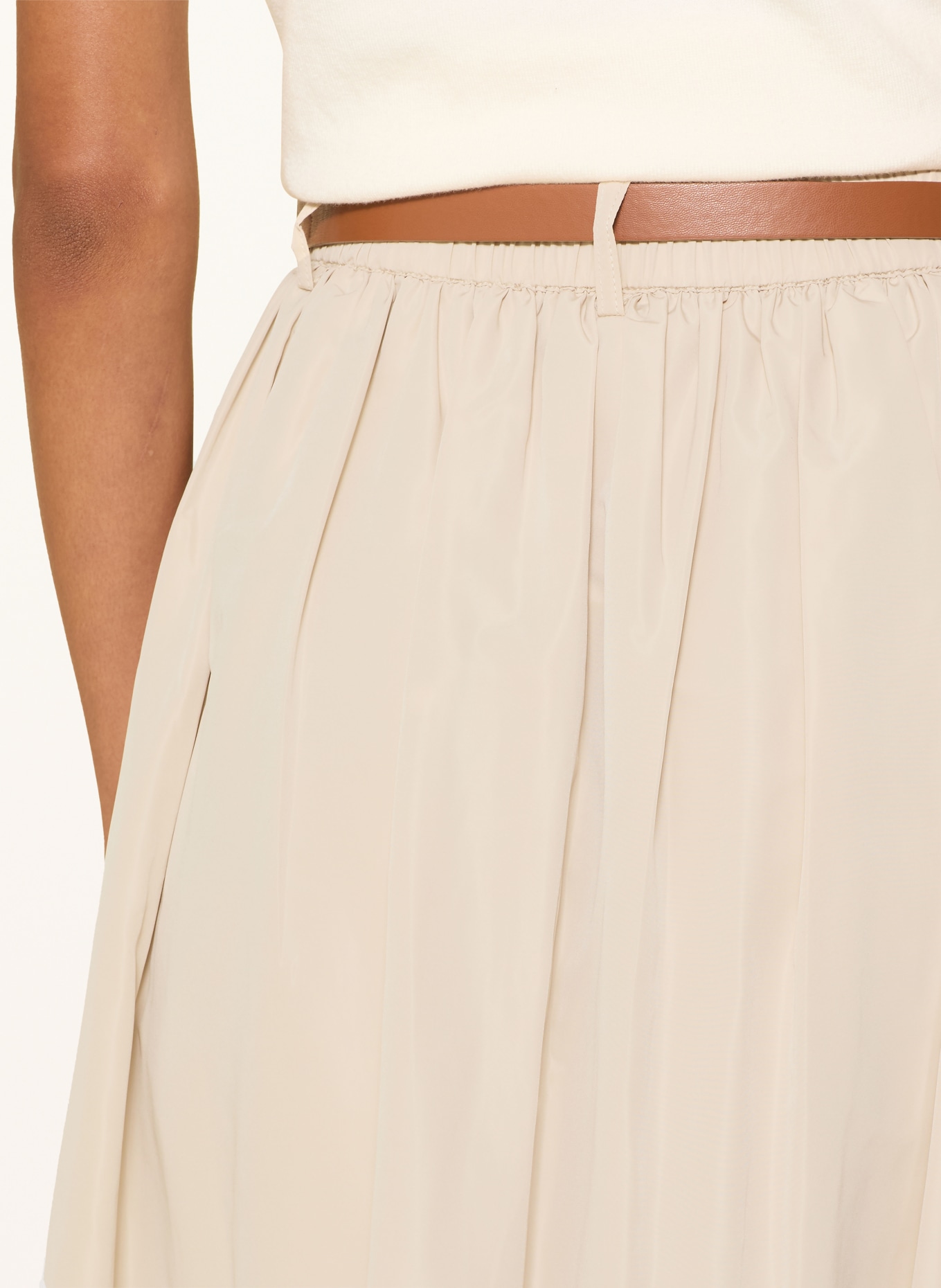 CARTOON Rock mit Plissees: CREME