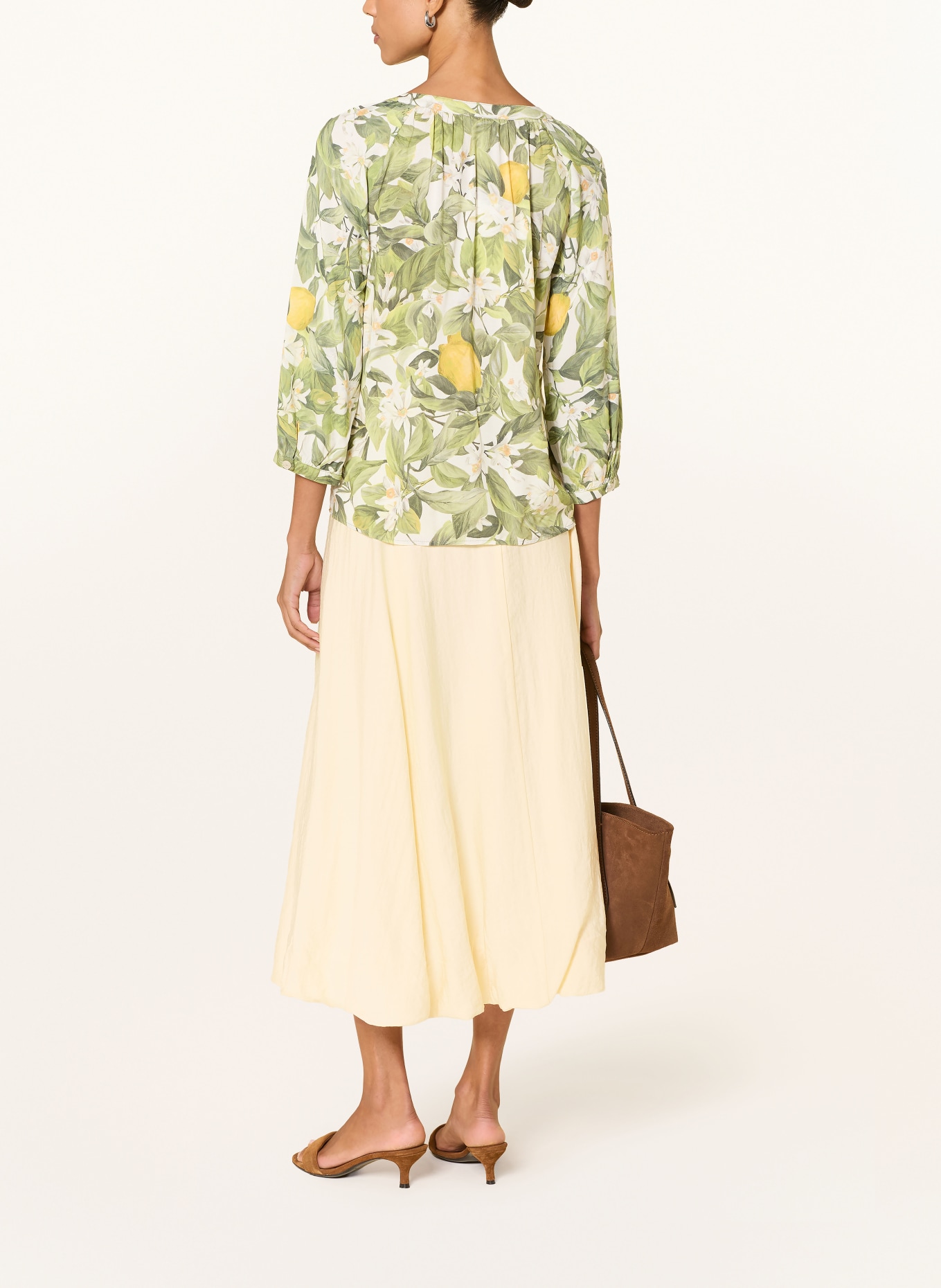 CARTOON Koszulka z rękawami 3/4: ZIELONY / ŻÓŁTY / BIAŁY