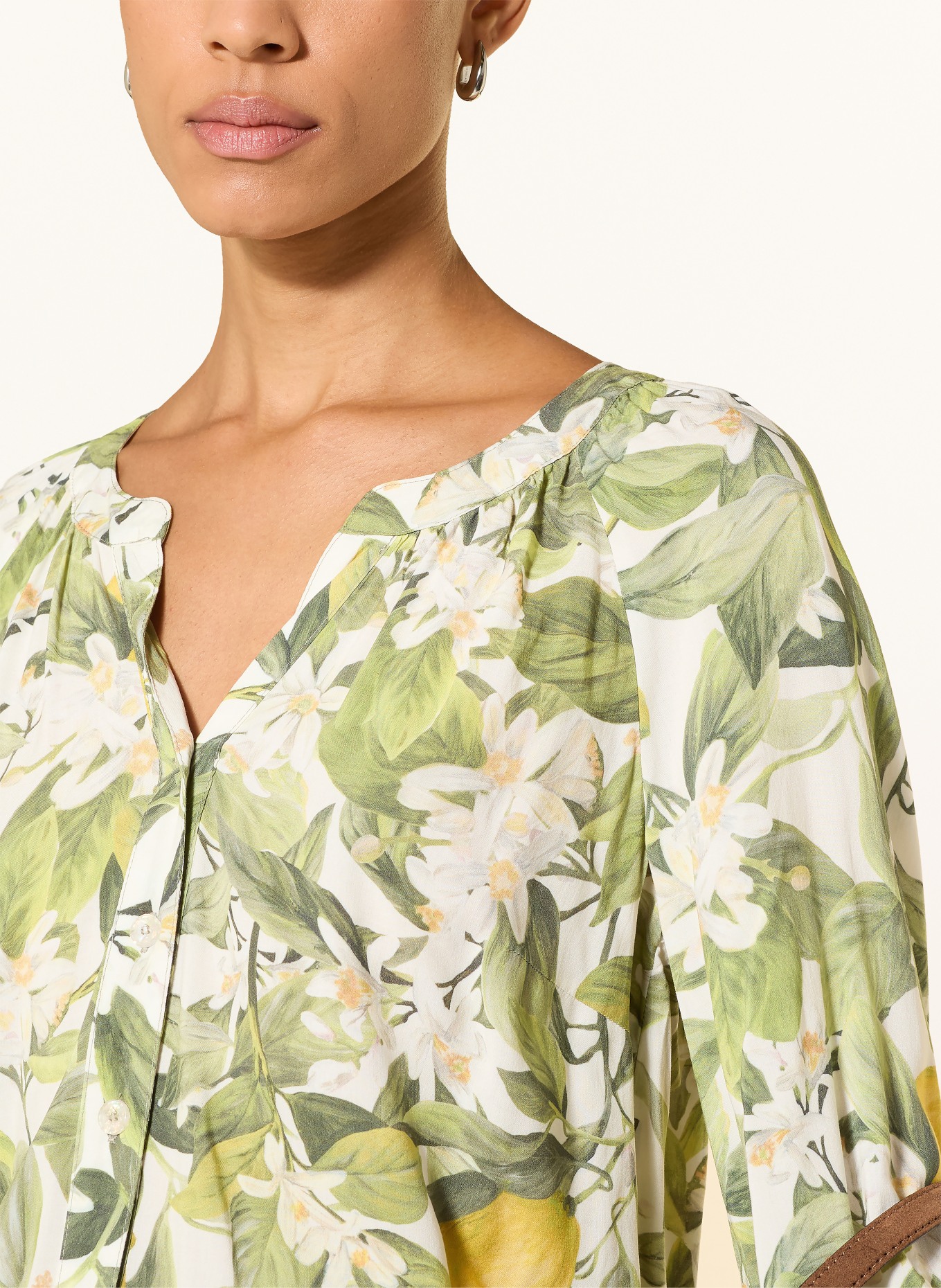 CARTOON Koszulka z rękawami 3/4: ZIELONY / ŻÓŁTY / BIAŁY