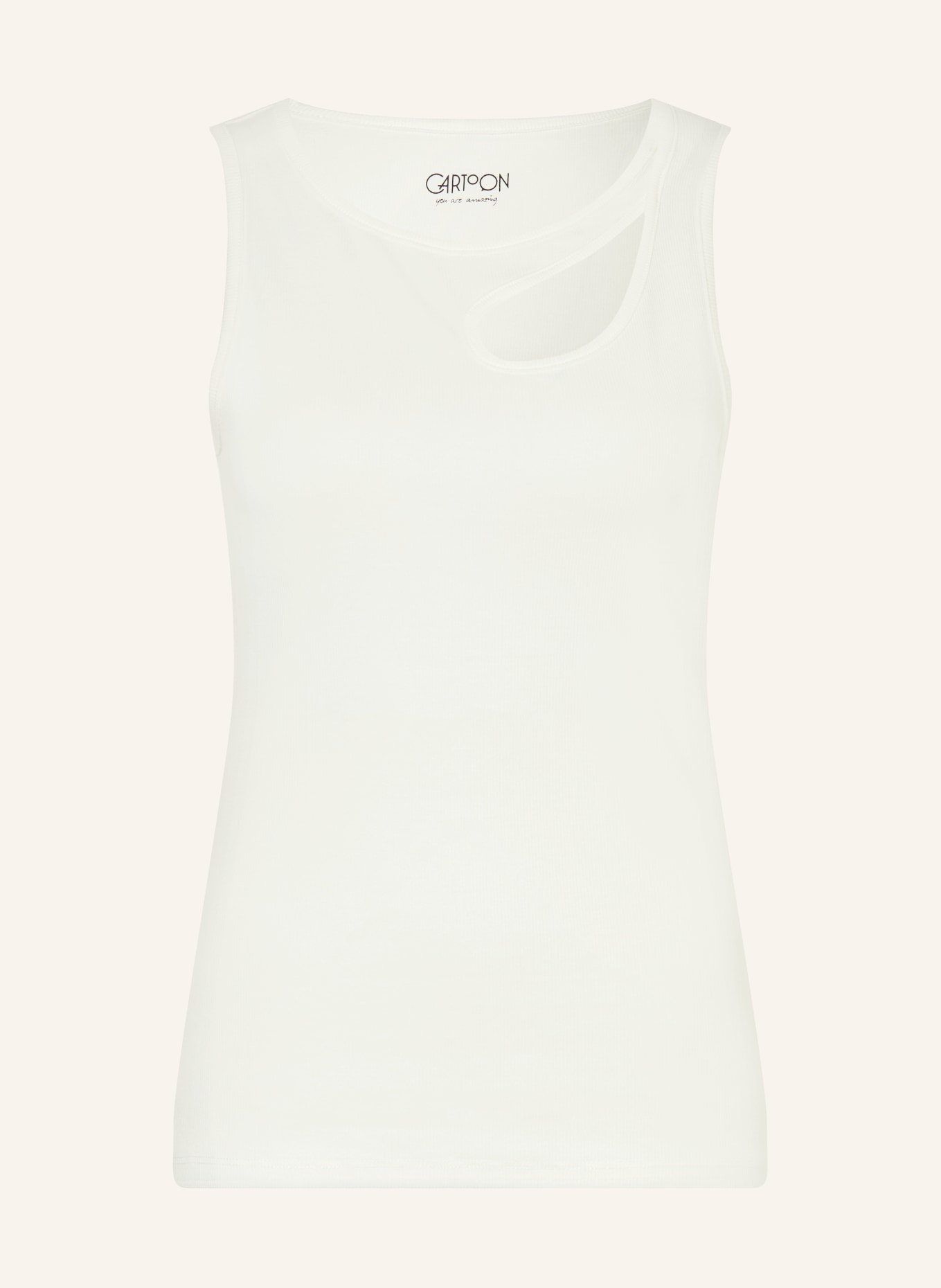 CARTOON Top mit Cut-out: WEISS