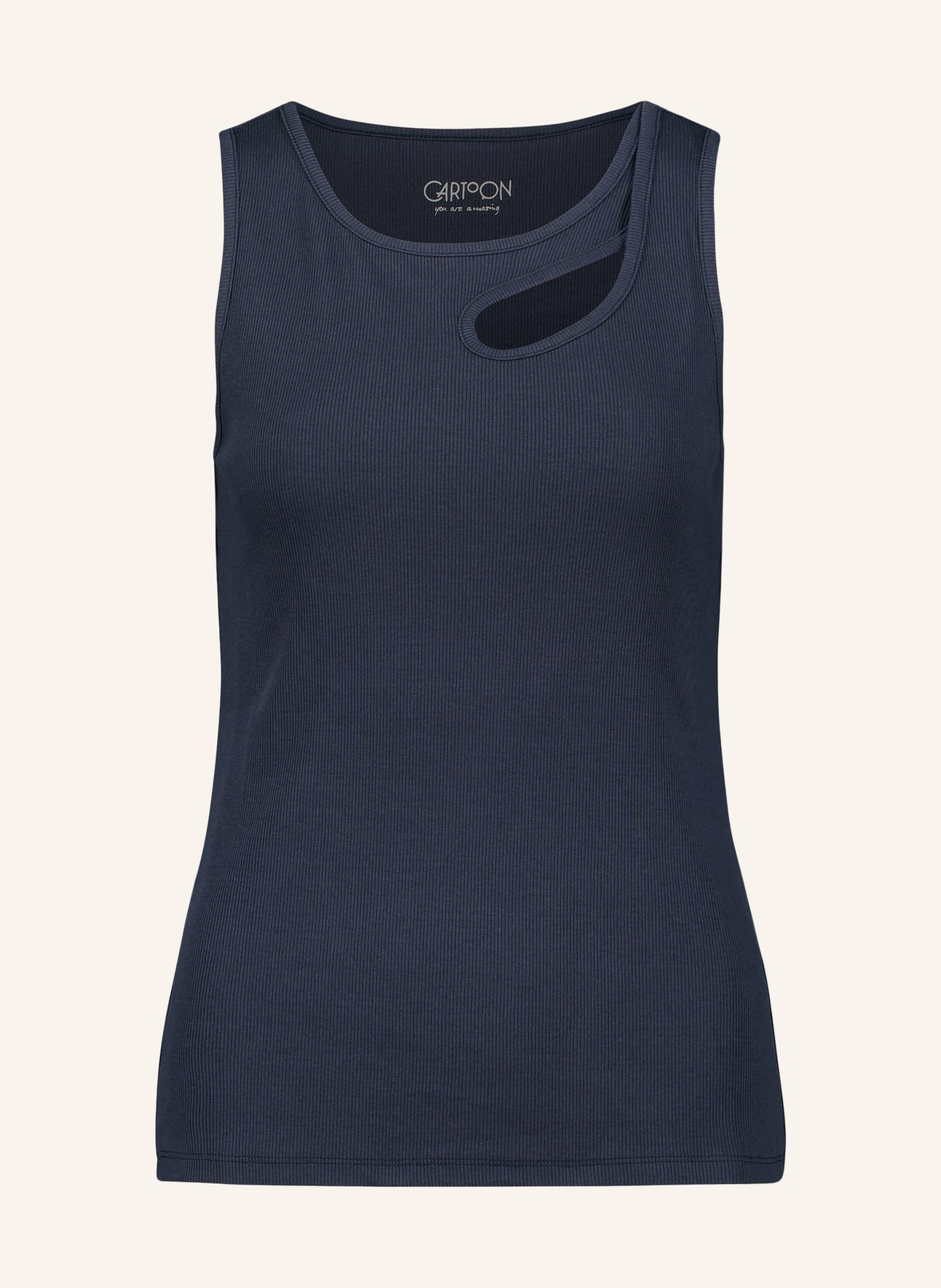 CARTOON Top mit Cut-out: DUNKELBLAU