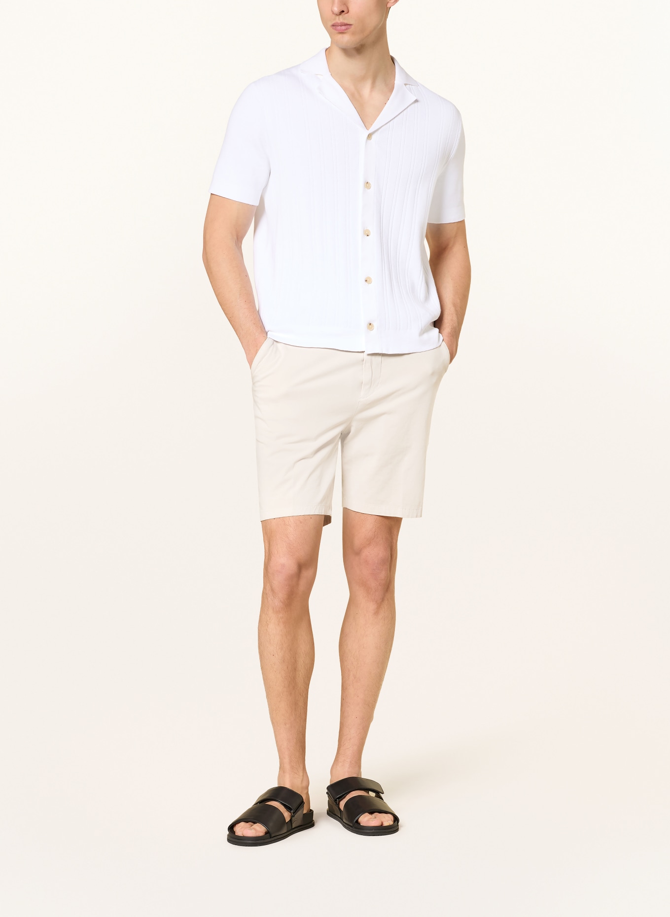BOSS Chinoshort KANE Modern Regular Fit: LICHTGRIJS