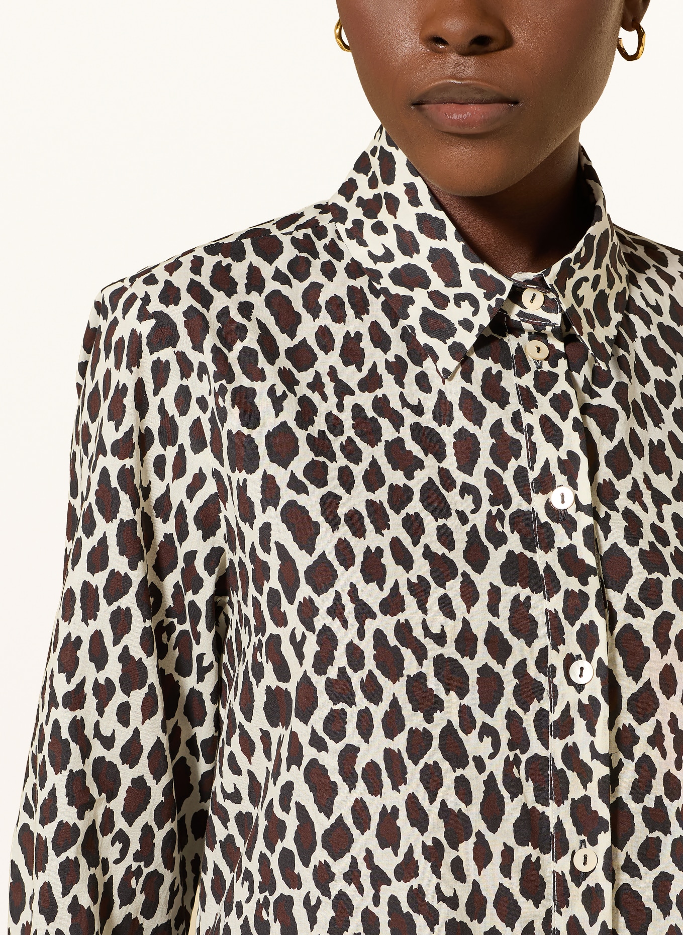 lilienfels šaty ve stylu košile: TMAVĚ HNĚDÁ / BÉŽOVÁ / ČERNÁ