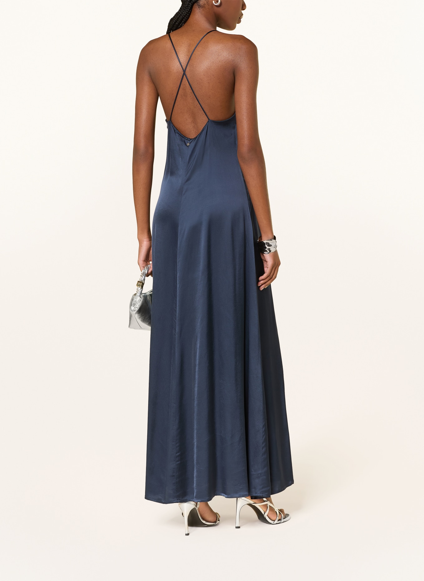 ottod'ame Satinkleid: DUNKELBLAU