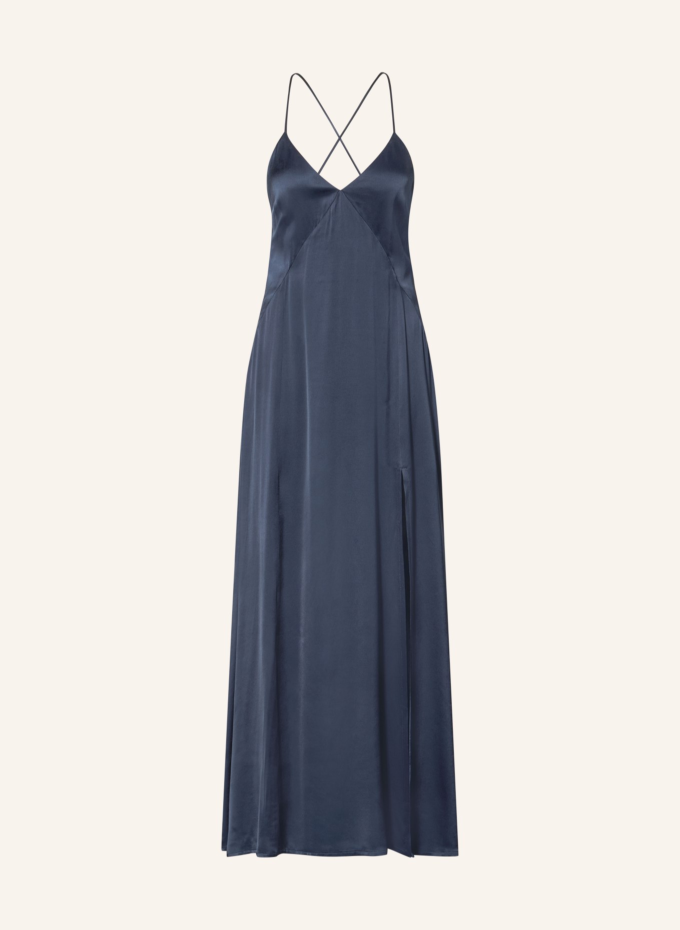 ottod'ame robe en satin: BLEU FONCÉ