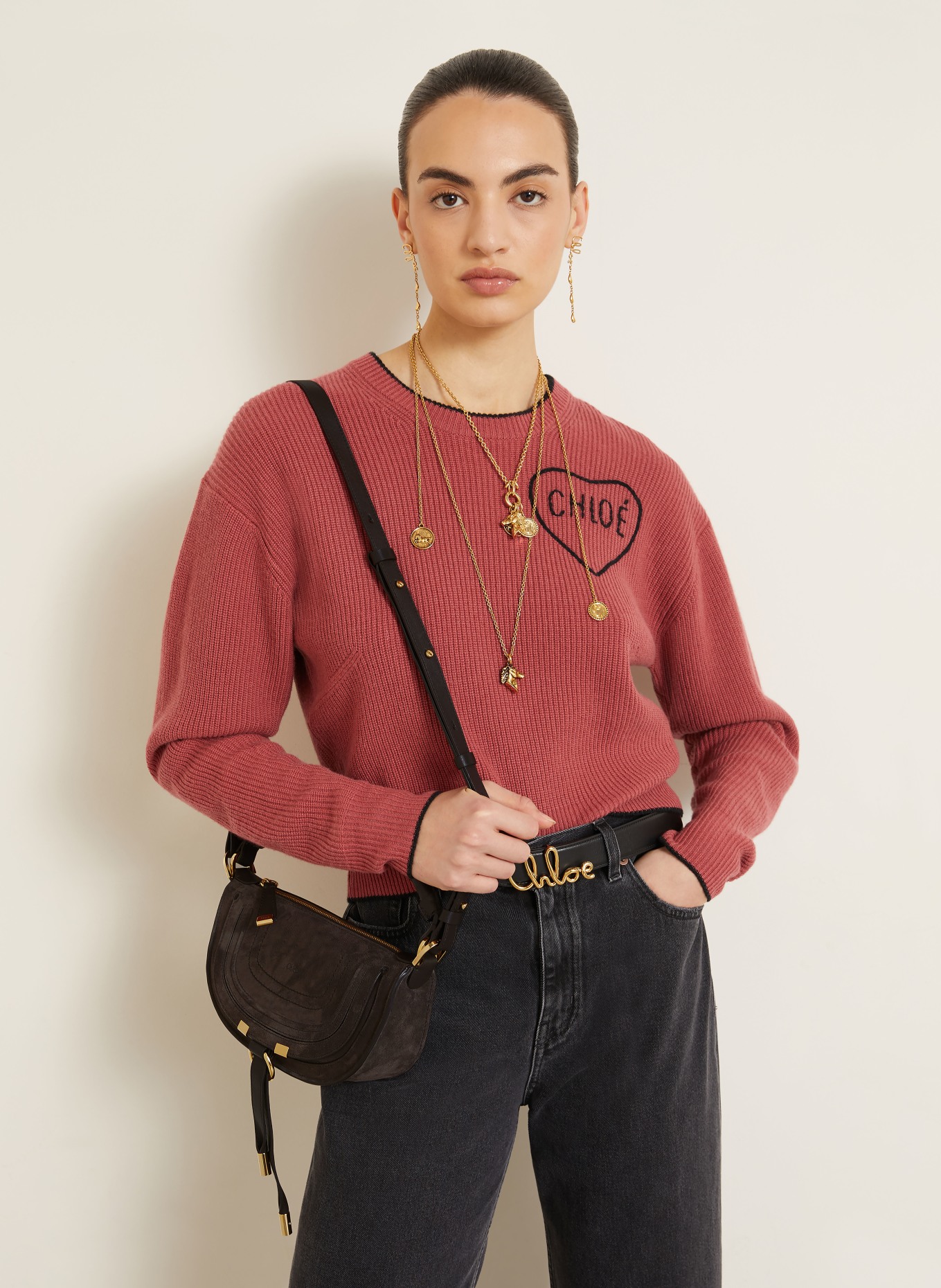 Chloé Handtasche MARCIE MINI: KOHL BROWN