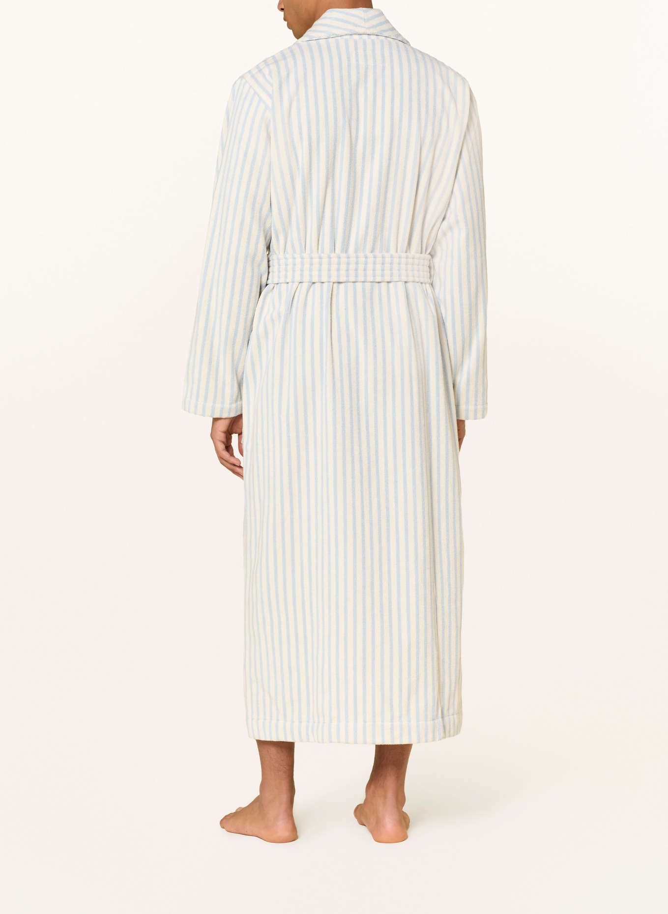 TEKLA Unisex-Bademantel: HELLBLAU / ECRU