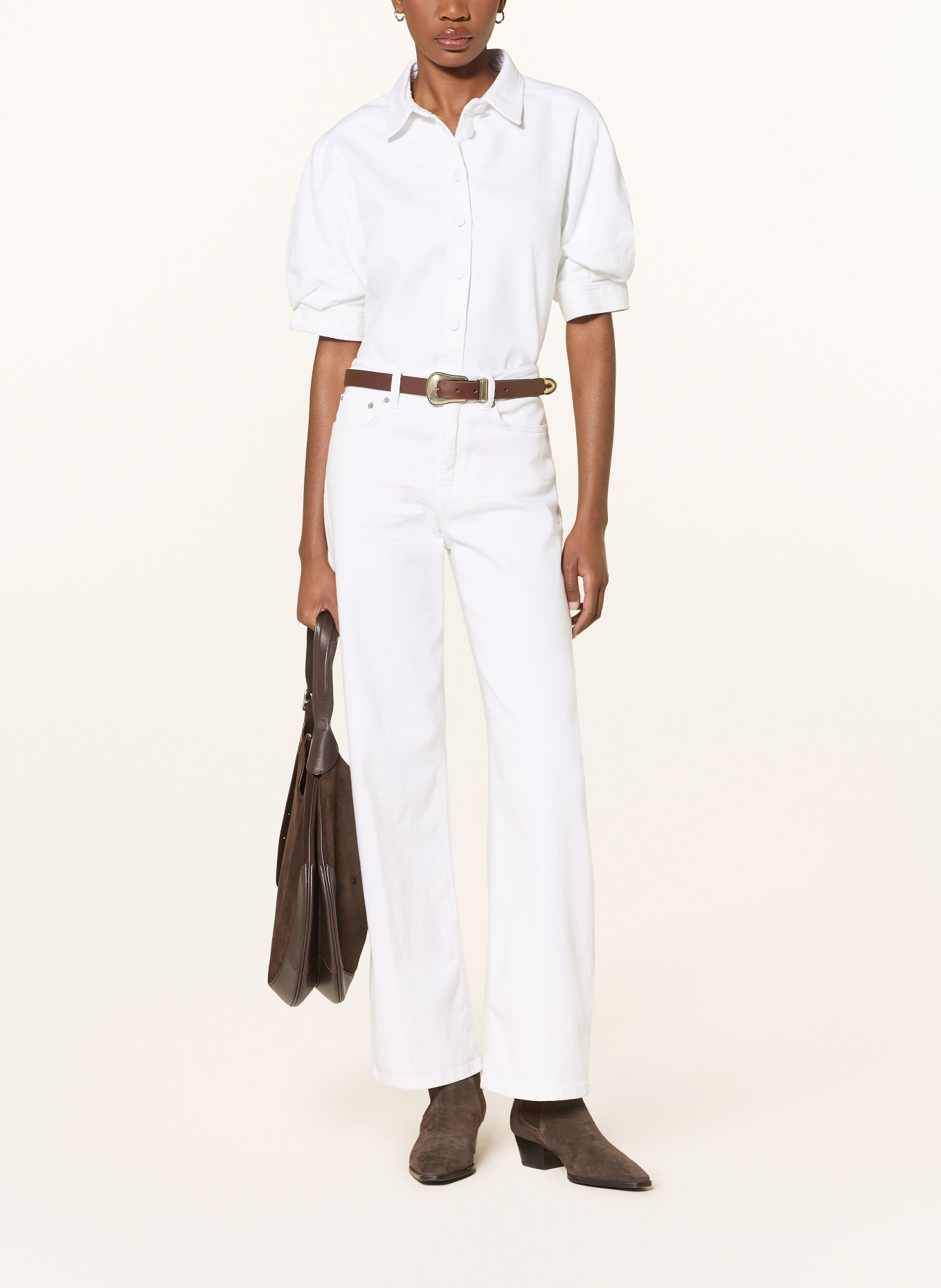 FRAME Shirt THE BILLOW SLEEVE SHIRT: WHITE