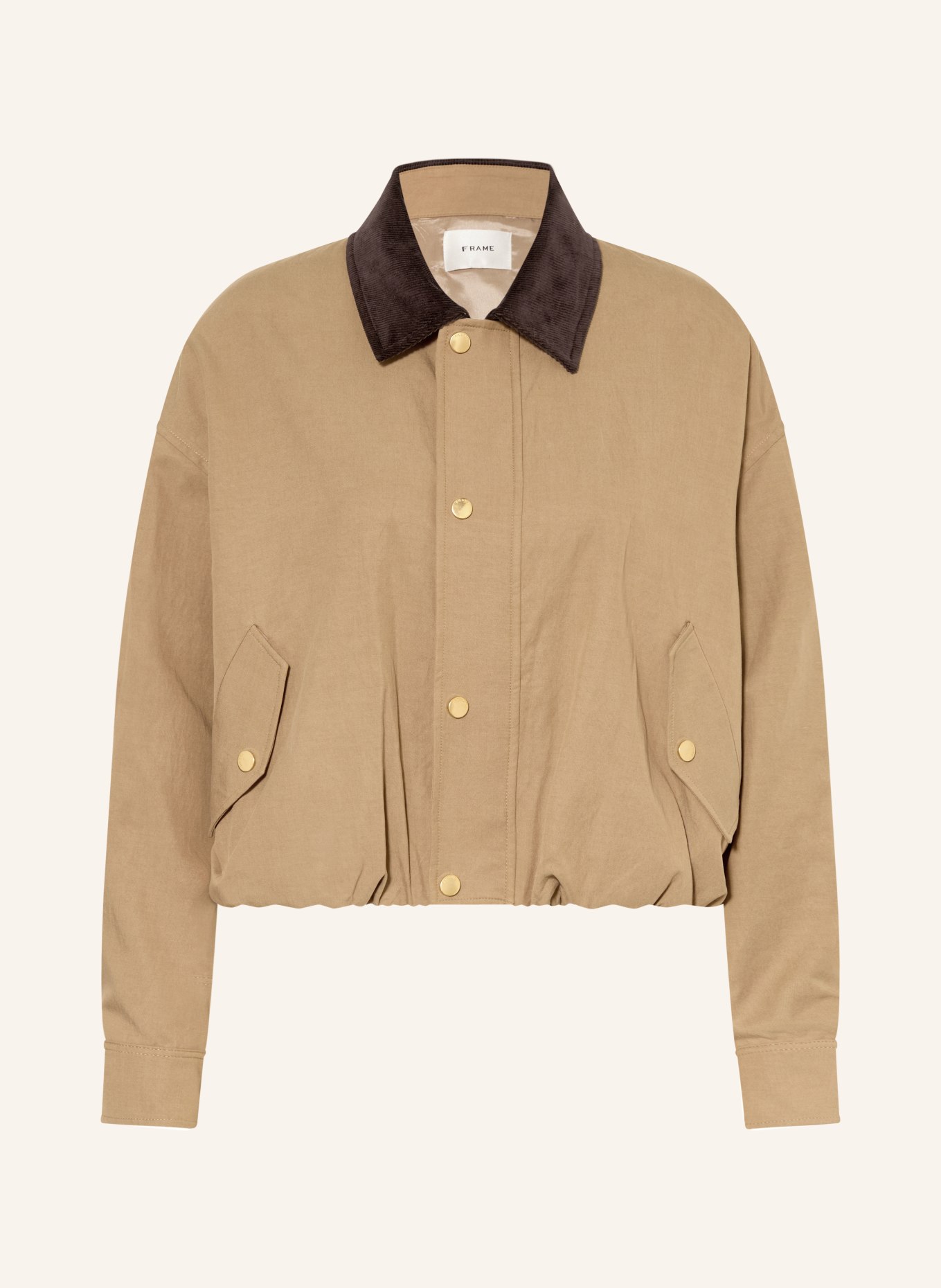 FRAME kurtka: CAMELOWY / CIEMNOBRĄZOWY