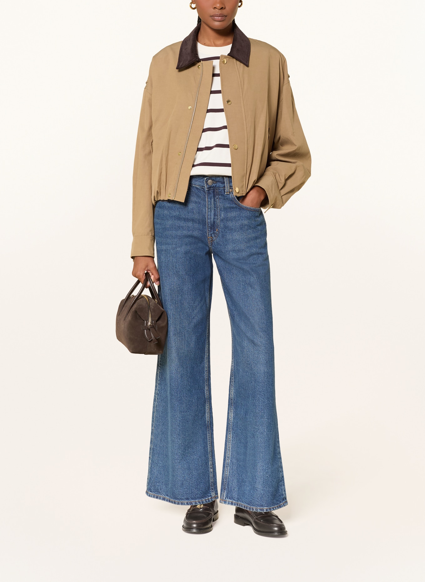 FRAME kurtka: CAMELOWY / CIEMNOBRĄZOWY