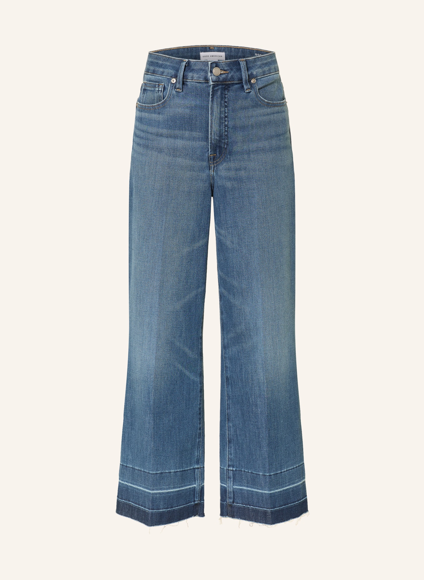GOOD AMERICAN Cropped Jeans SOFT TECH GOOD WAIST PALAZZO: 1213 Indigo