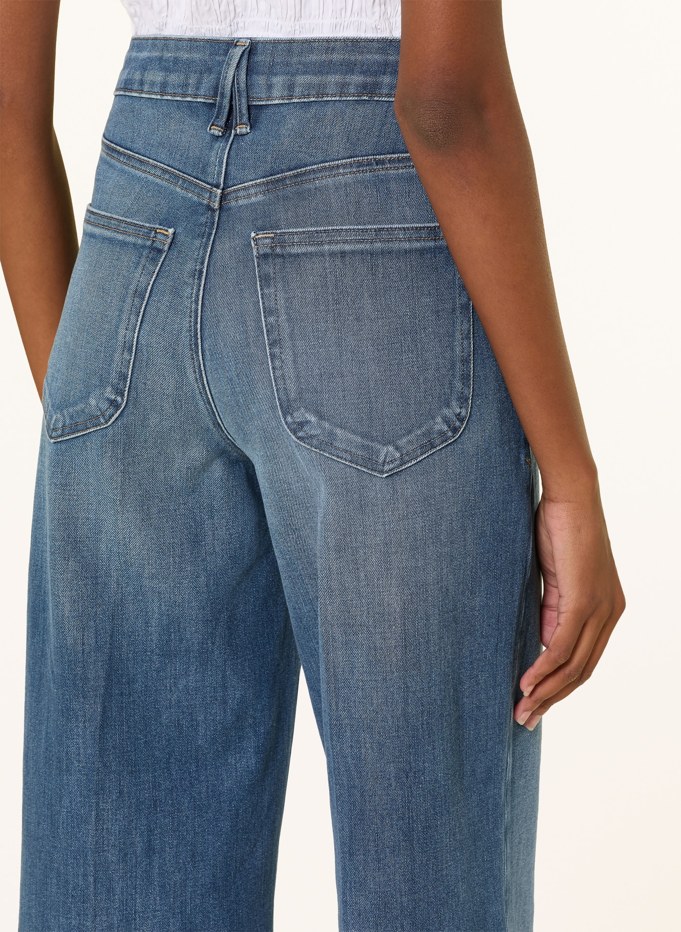 GOOD AMERICAN Cropped Jeans SOFT TECH GOOD WAIST PALAZZO: 1213 Indigo