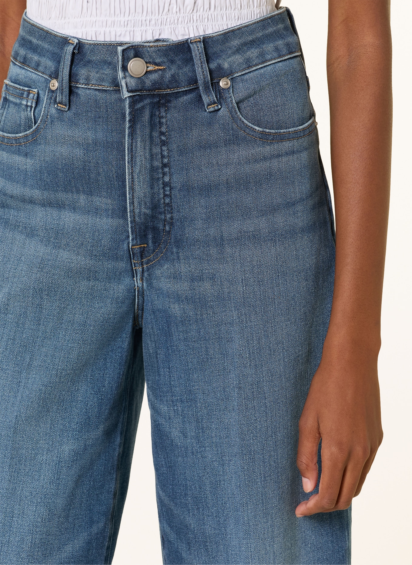 GOOD AMERICAN Cropped Jeans SOFT TECH GOOD WAIST PALAZZO: 1213 Indigo