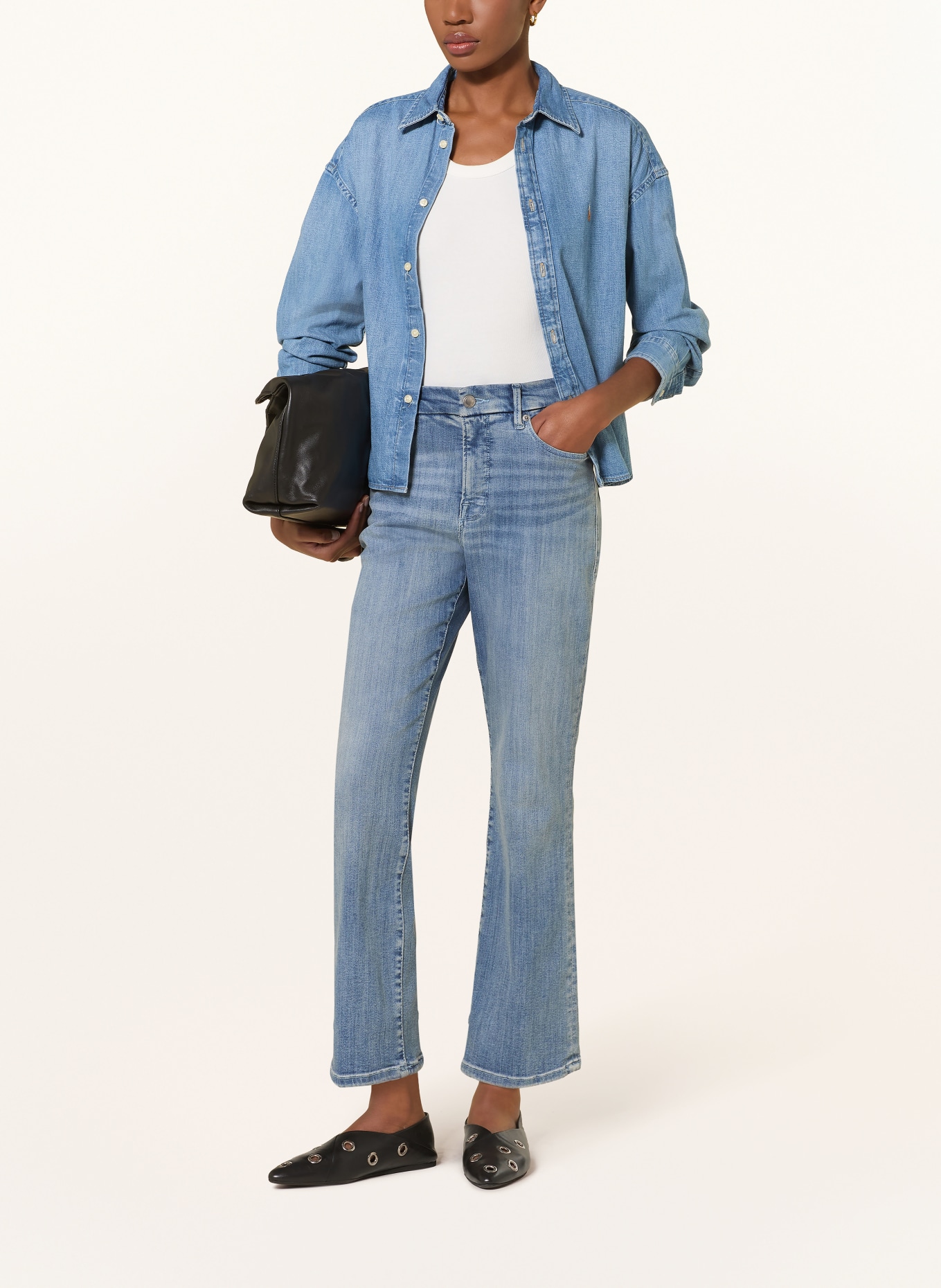 GOOD AMERICAN Cropped-Jeans: 1154 Indigo