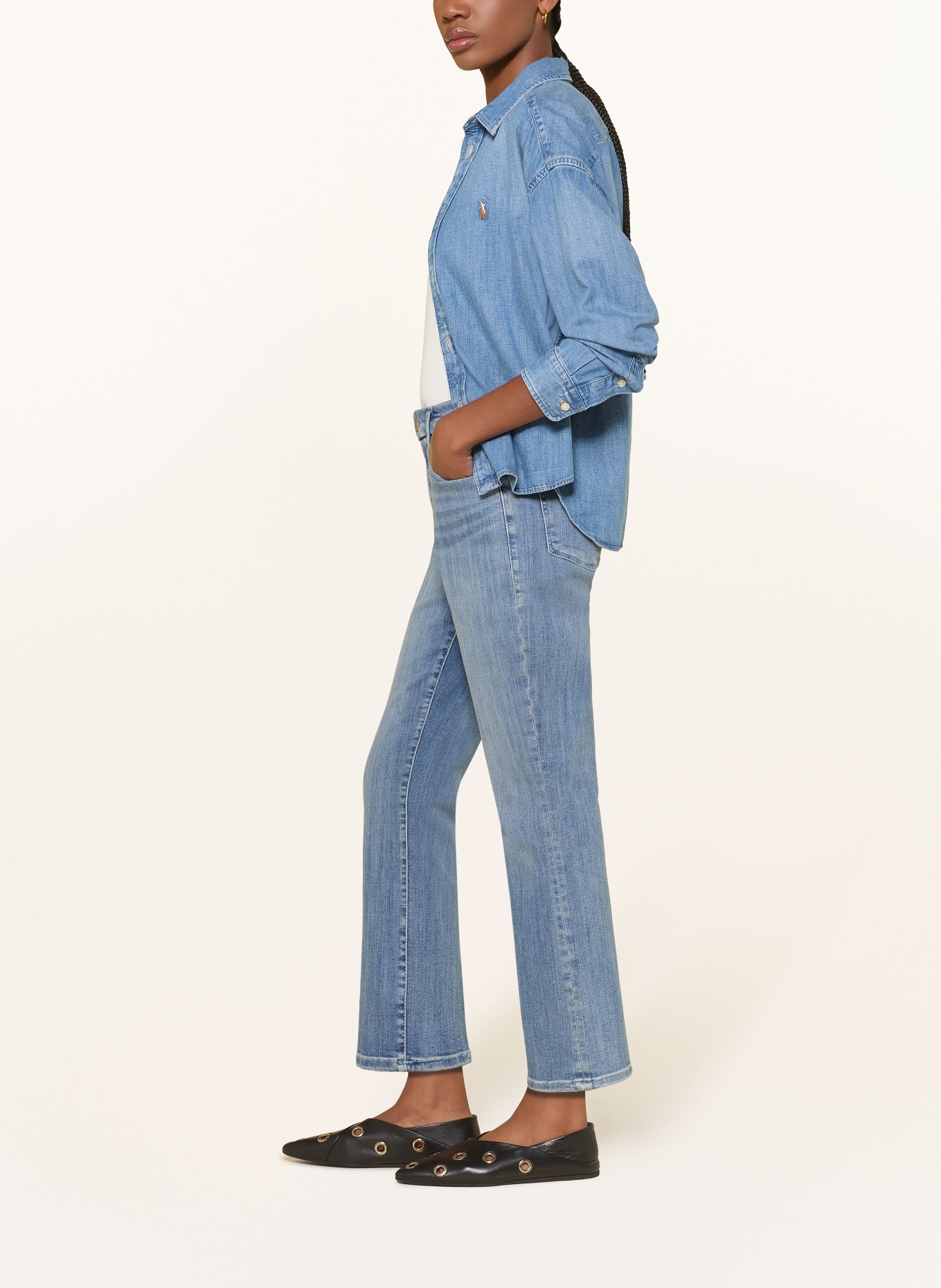 GOOD AMERICAN Cropped-Jeans: 1154 Indigo