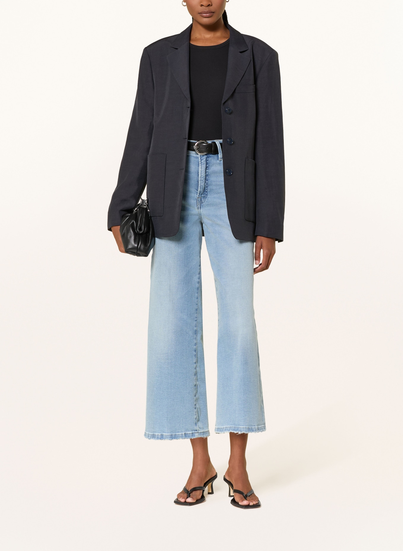 GOOD AMERICAN Cropped Jeans SOFT TECH GOOD WAIST PALAZZO: 1225 Indigo