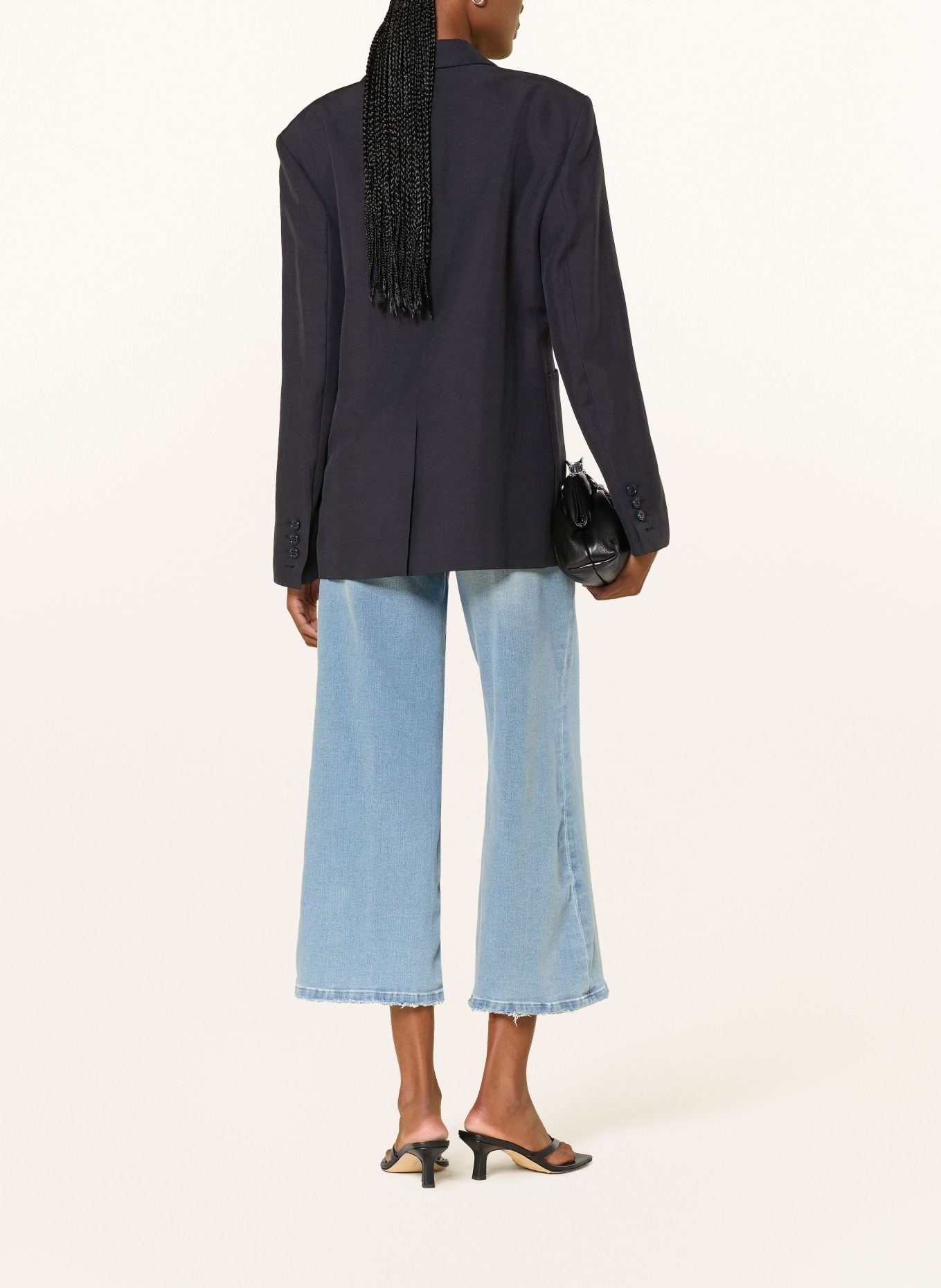 GOOD AMERICAN Cropped Jeans SOFT TECH GOOD WAIST PALAZZO: 1225 Indigo