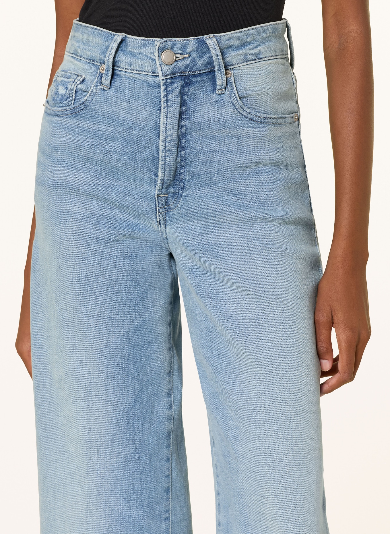 GOOD AMERICAN Cropped Jeans SOFT TECH GOOD WAIST PALAZZO: 1225 Indigo