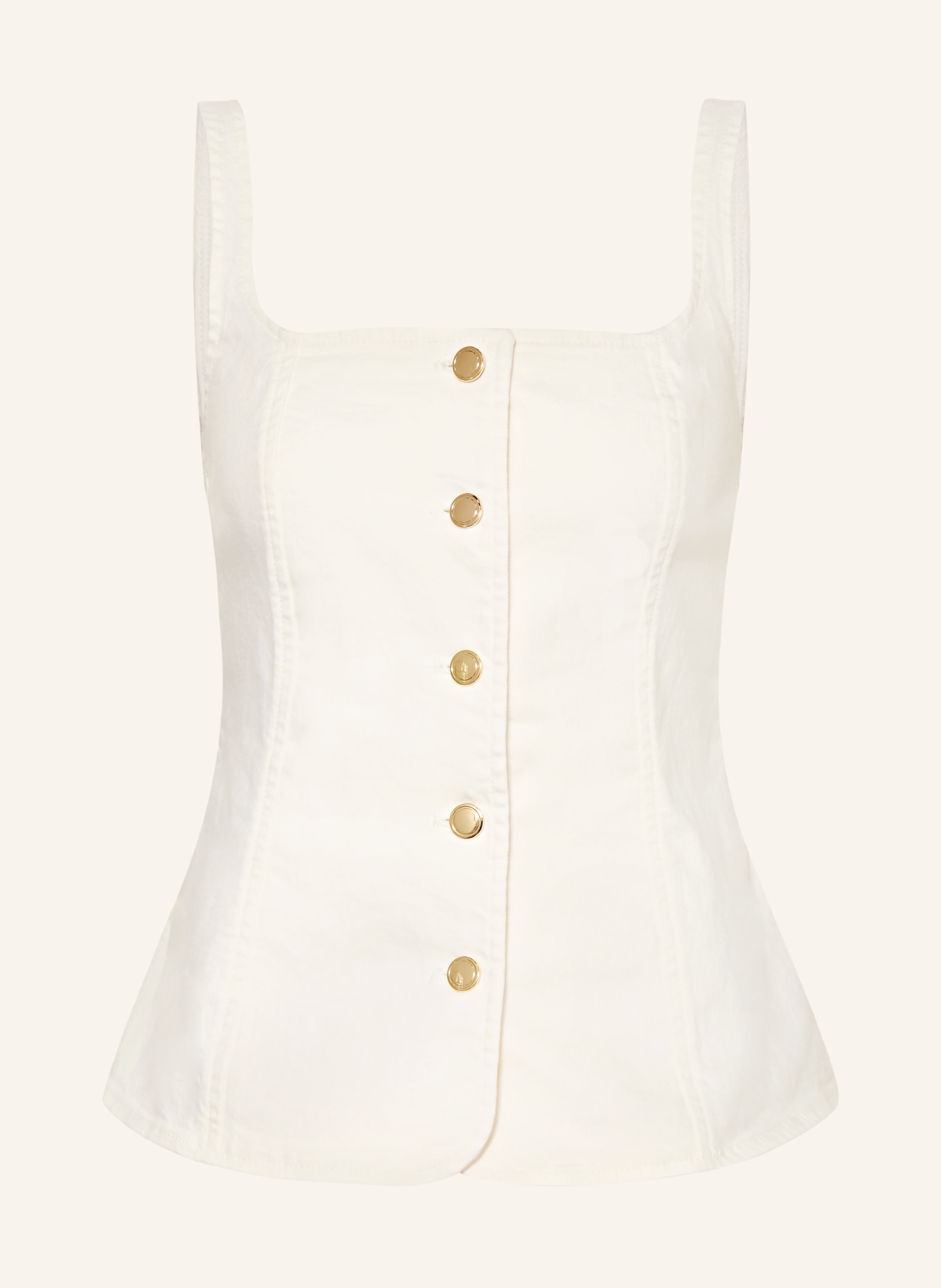 GOOD AMERICAN Haut en jean: BLANC