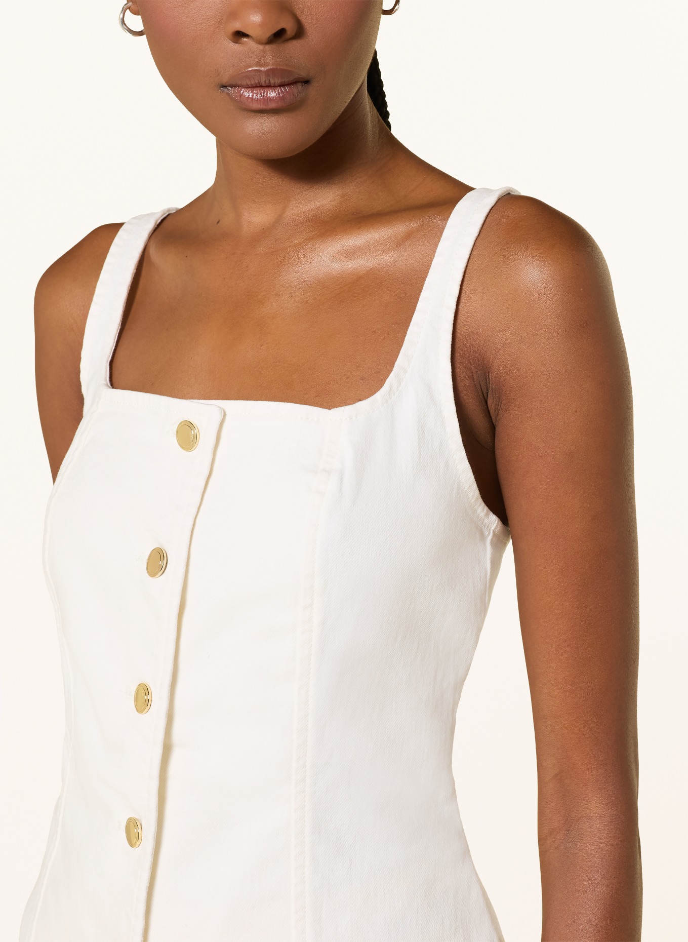 GOOD AMERICAN Haut en jean: BLANC