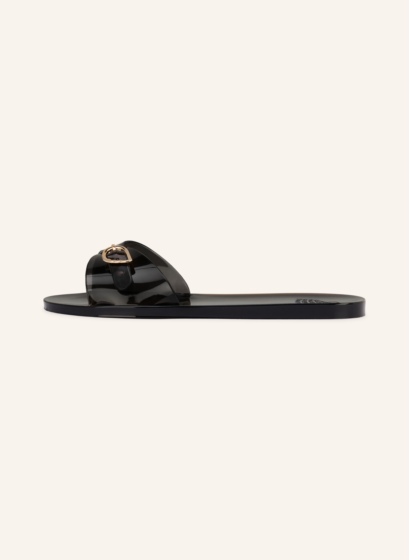ANCIENT GREEK SANDALS Mules FILIA JELLY: NOIR / OR