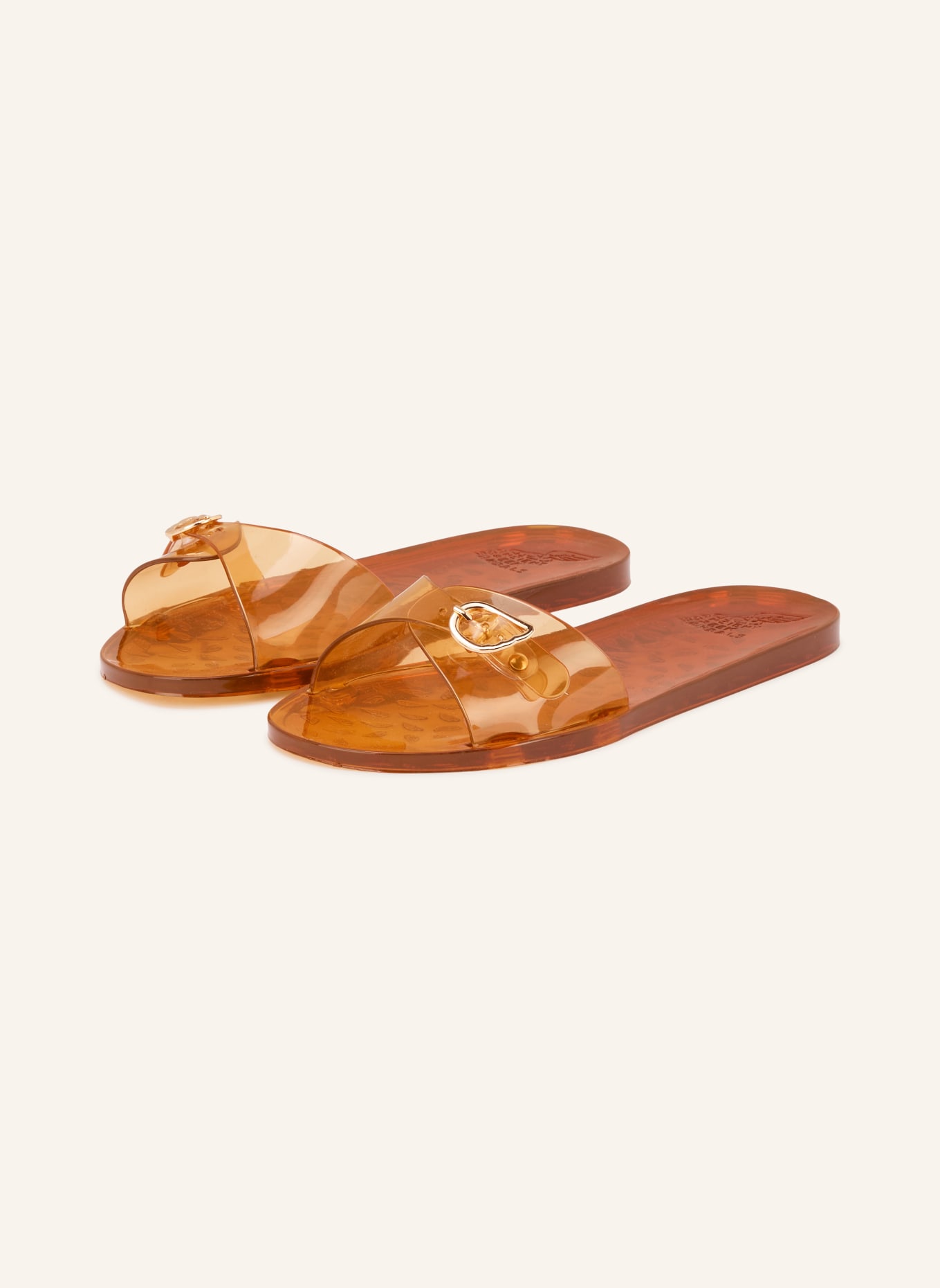 ANCIENT GREEK SANDALS Mules FILIA JELLY: MARRON CLAIR / OR