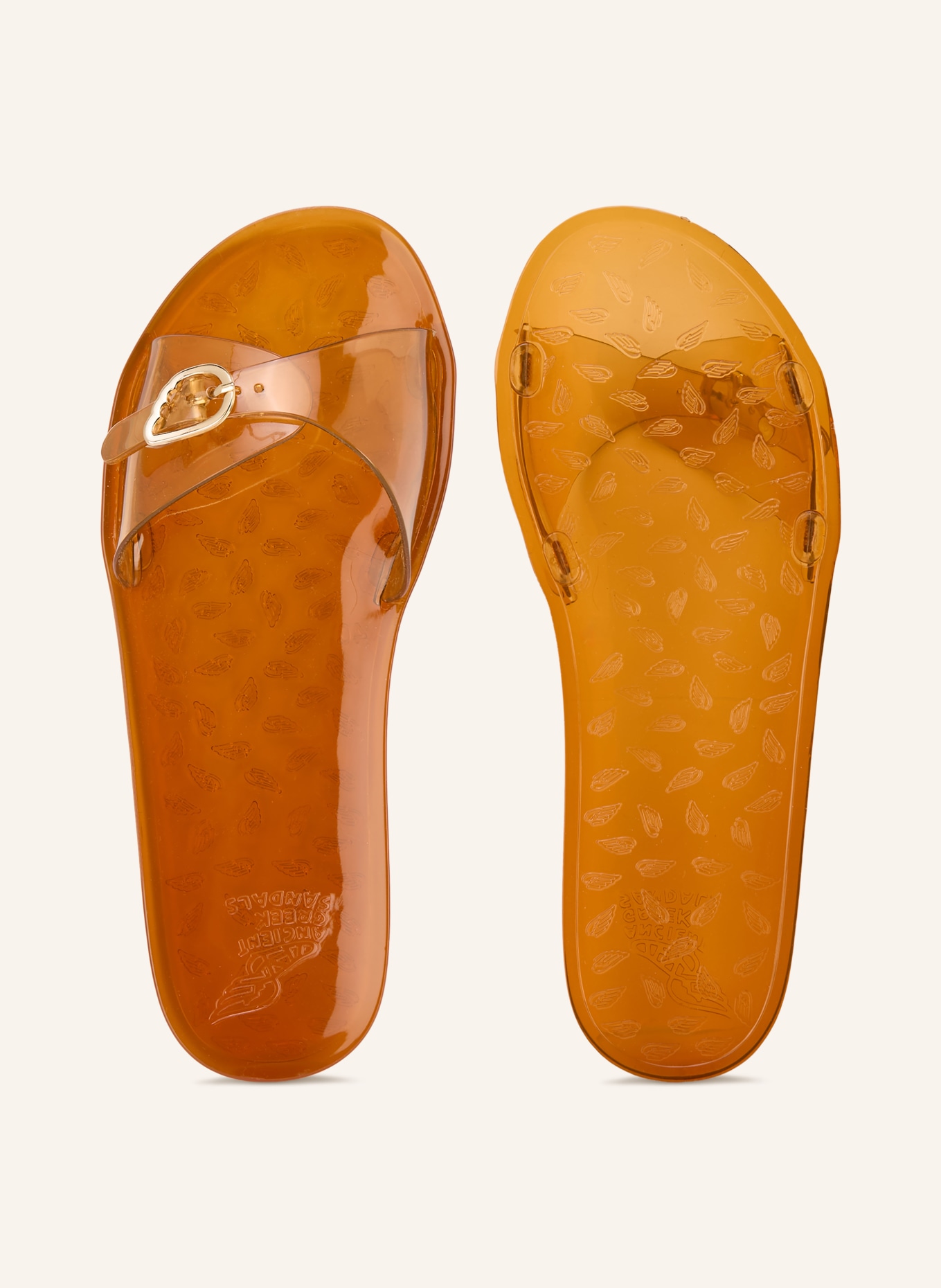 ANCIENT GREEK SANDALS Mules FILIA JELLY: MARRON CLAIR / OR