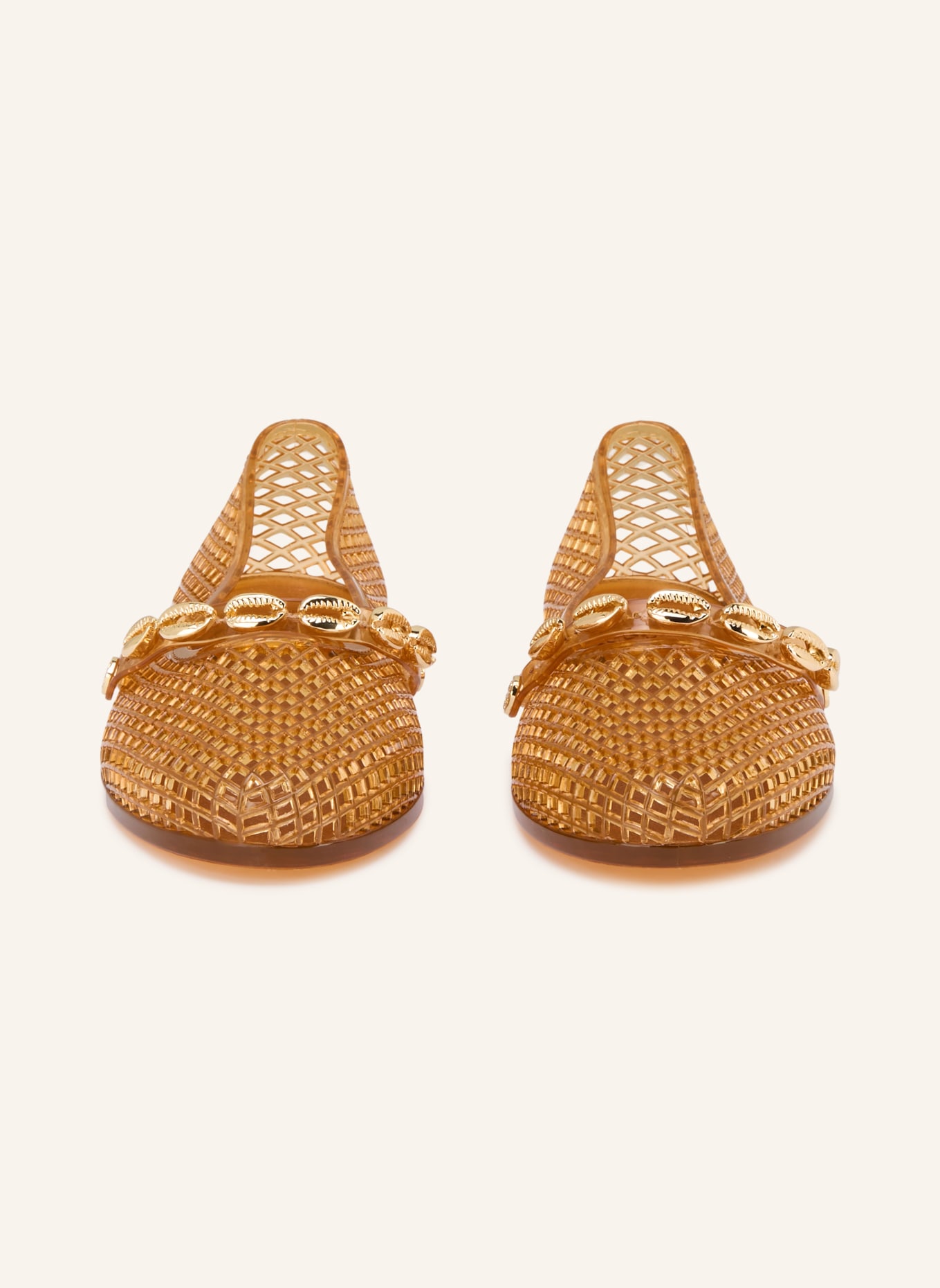 ANCIENT GREEK SANDALS Mary-Jane-Ballerinas IRO SHELLS: HELLBRAUN / GOLD