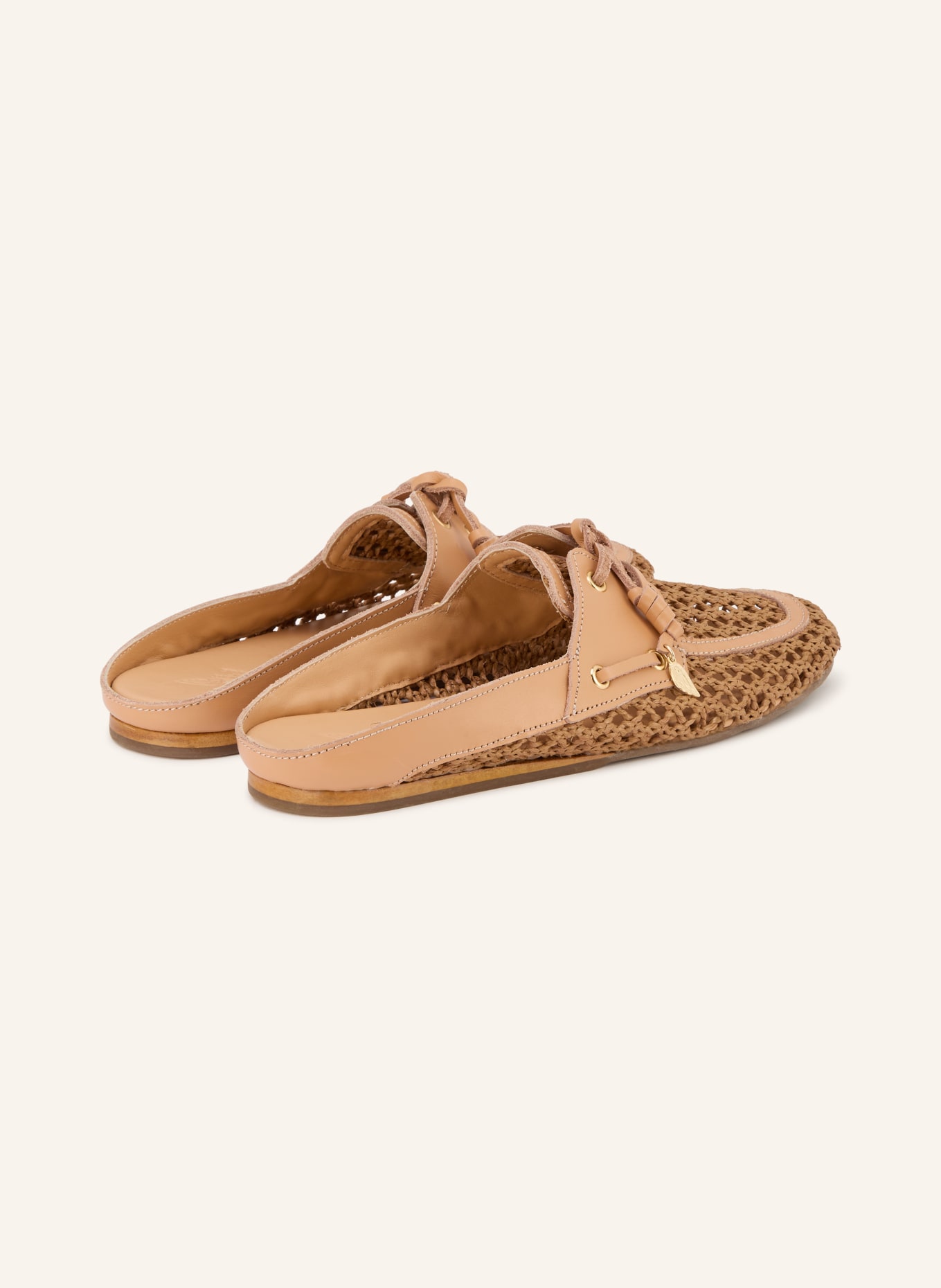 ANCIENT GREEK SANDALS NAVETA mules: BROWN / LIGHT BROWN