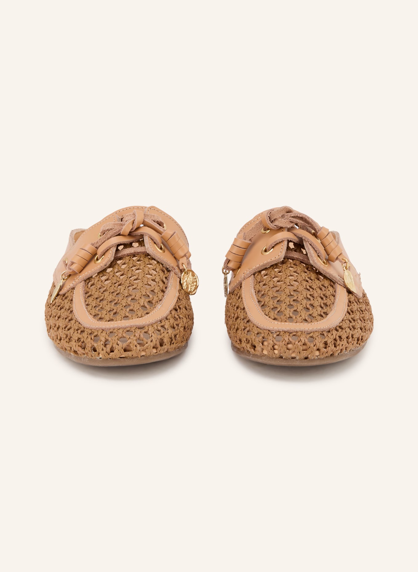 ANCIENT GREEK SANDALS NAVETA mules: BROWN / LIGHT BROWN